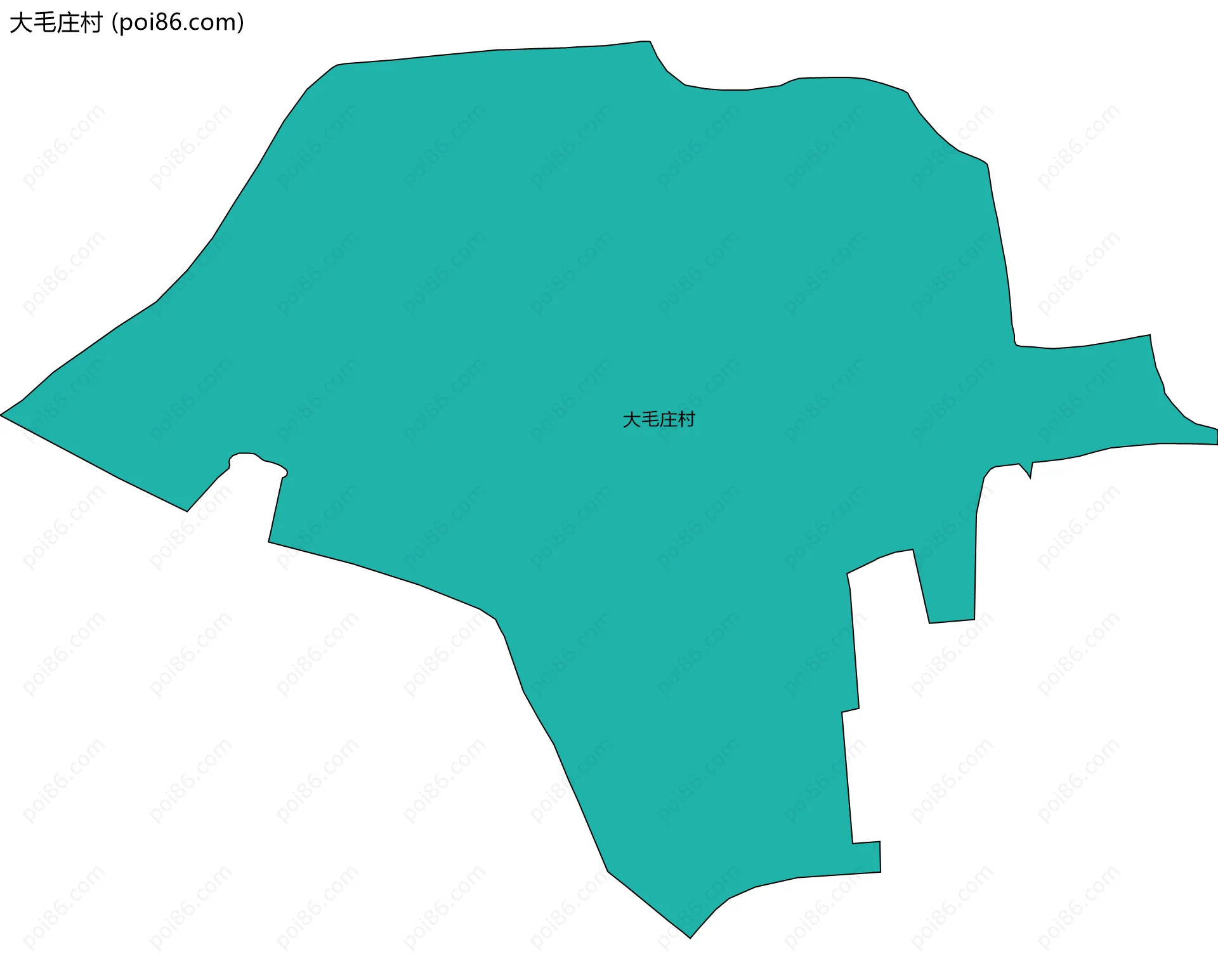 大毛庄村边界地图