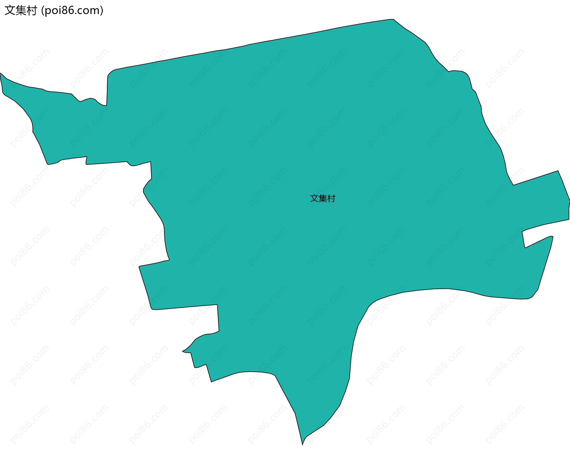 文集村边界地图