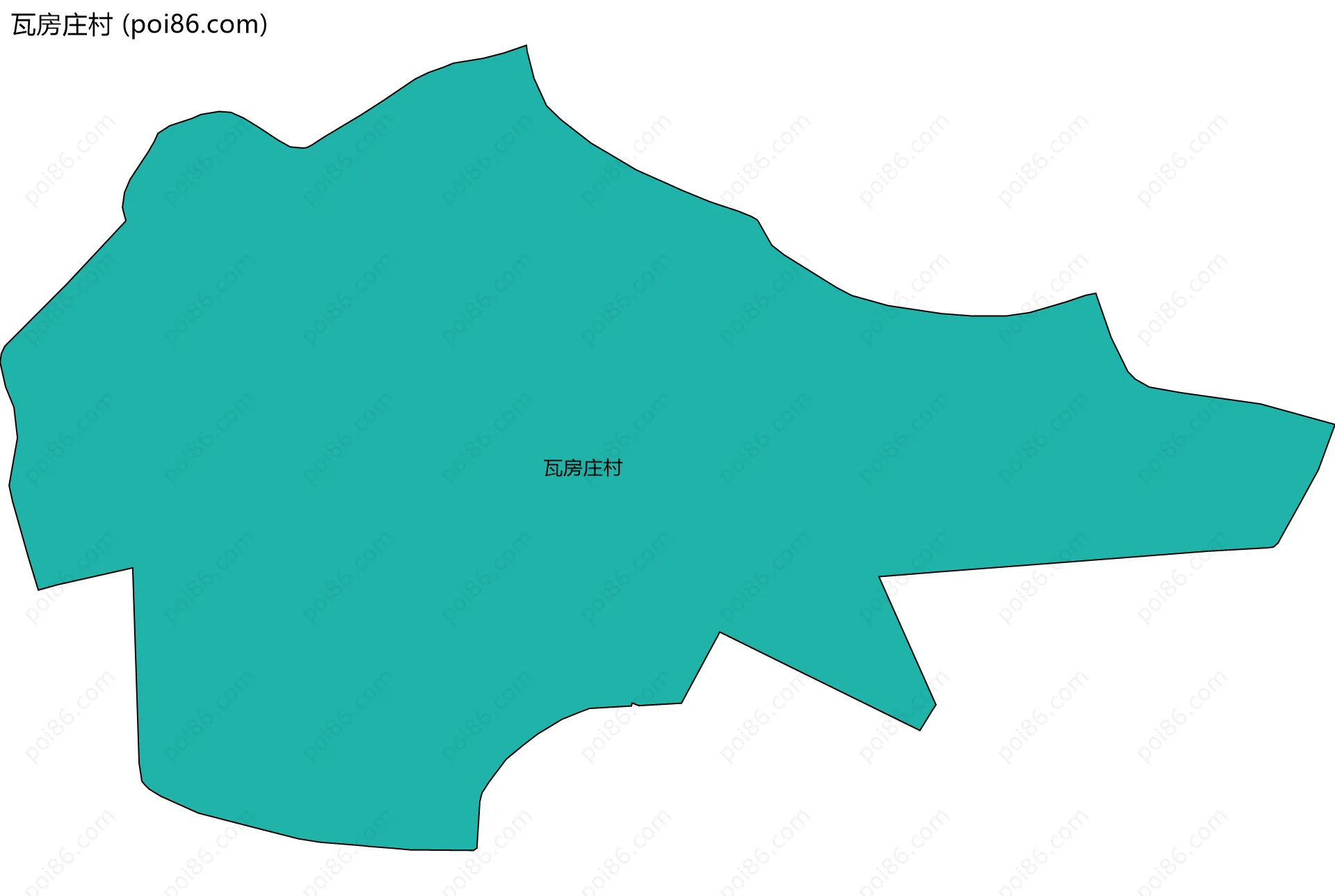 瓦房庄村边界地图