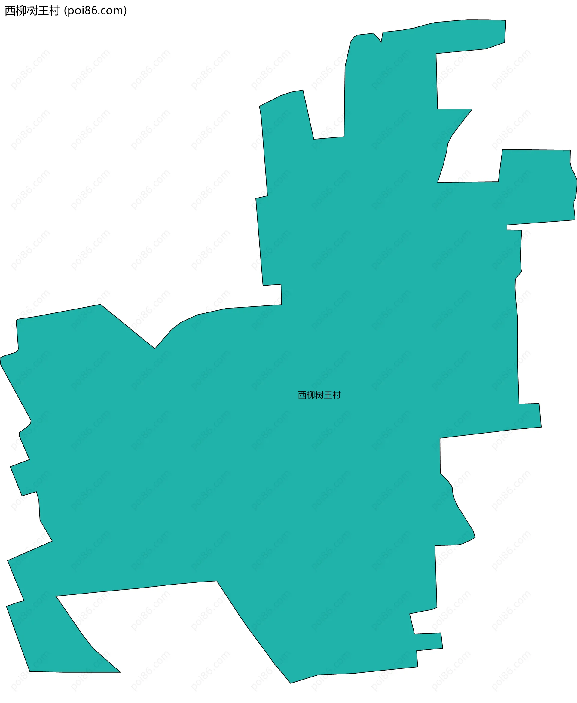 西柳树王村边界地图