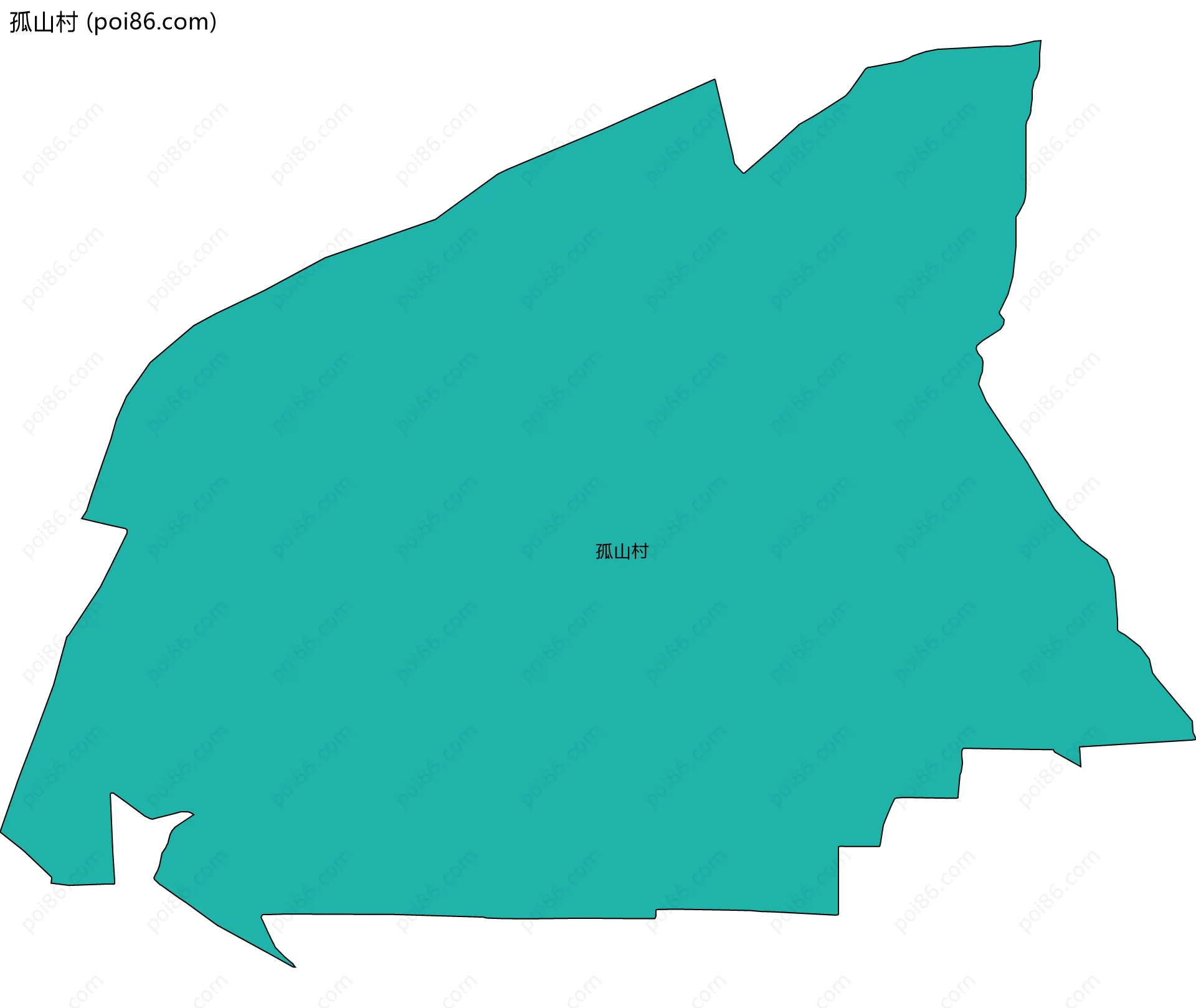 孤山村边界地图