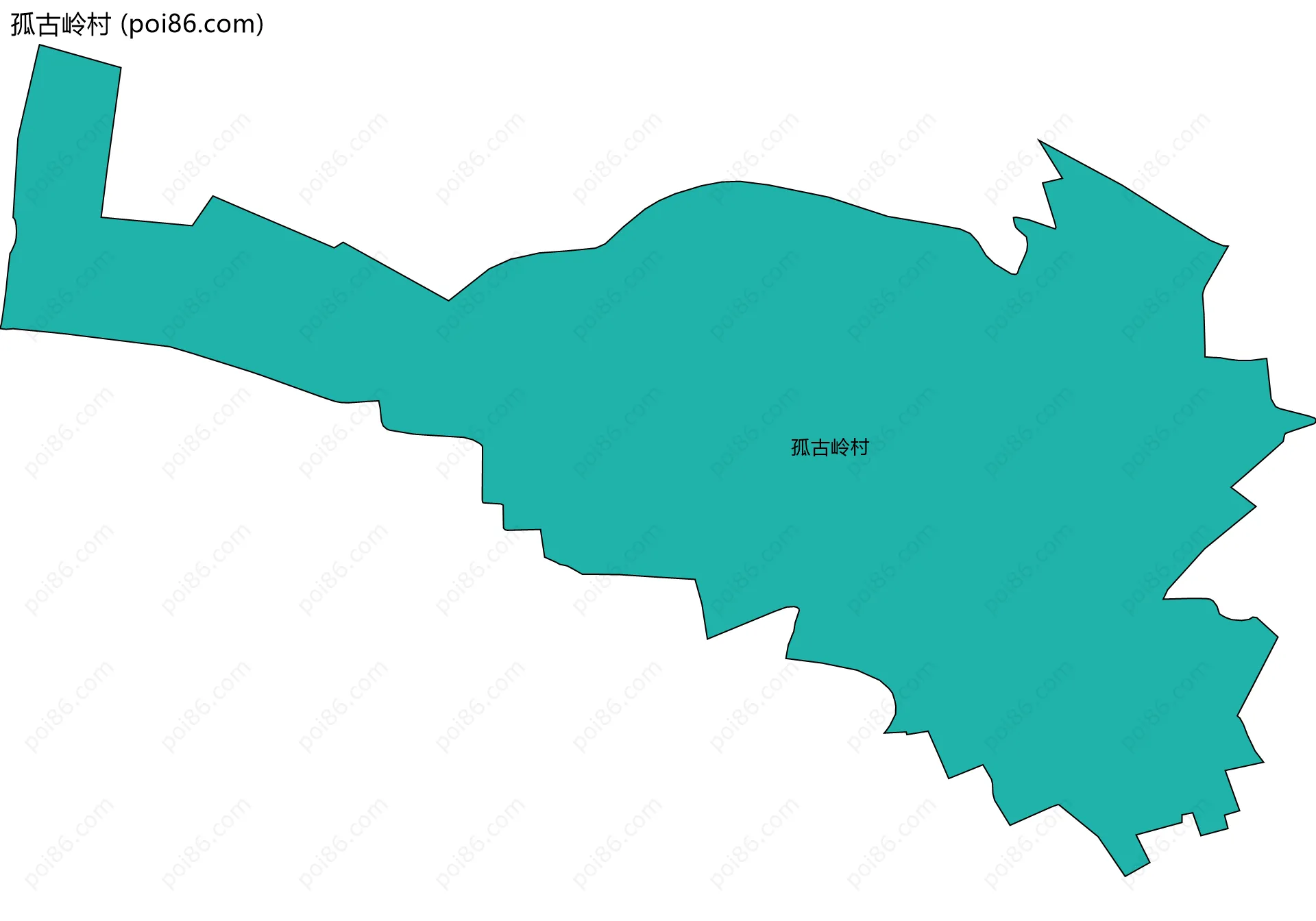 孤古岭村边界地图