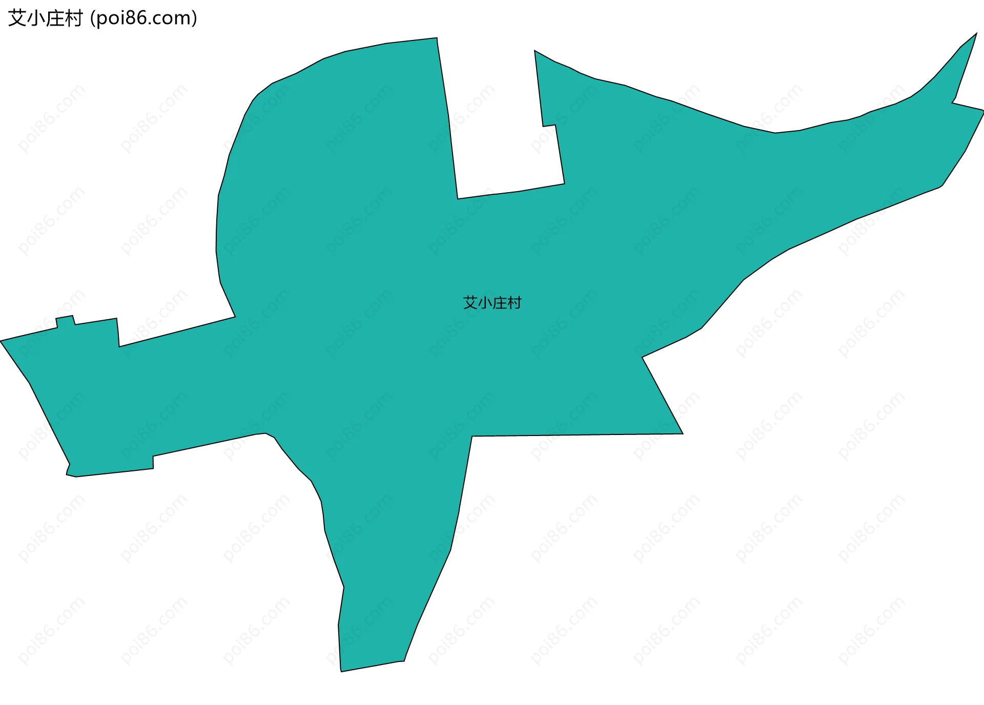 艾小庄村边界地图