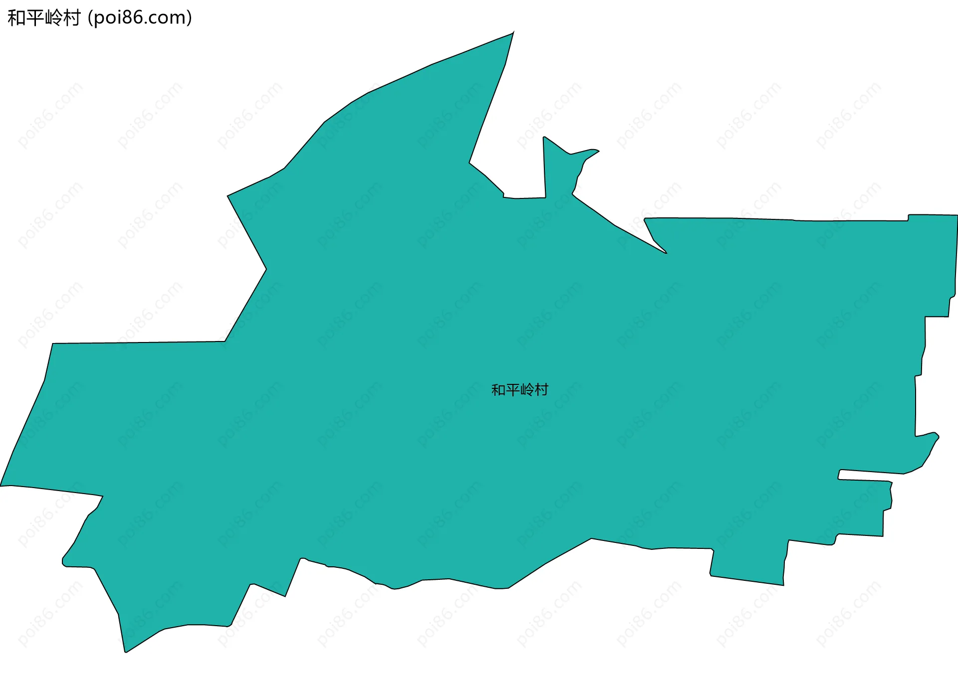 和平岭村边界地图