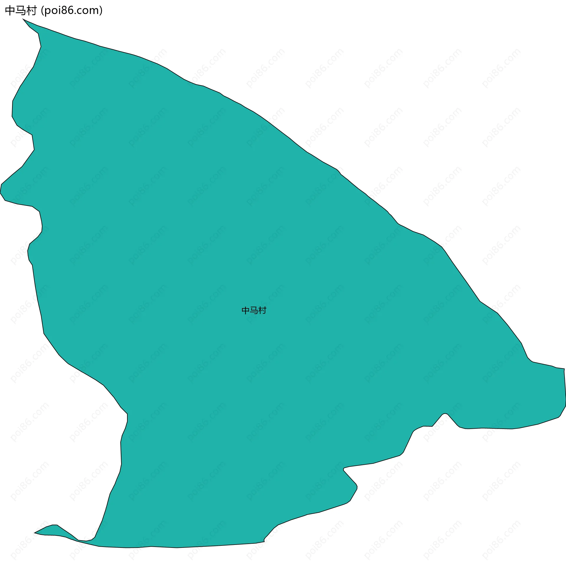 中马村边界地图