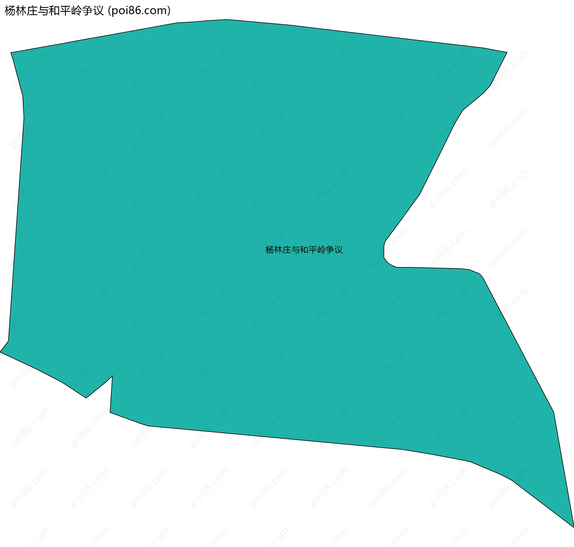 杨林庄与和平岭争议边界地图