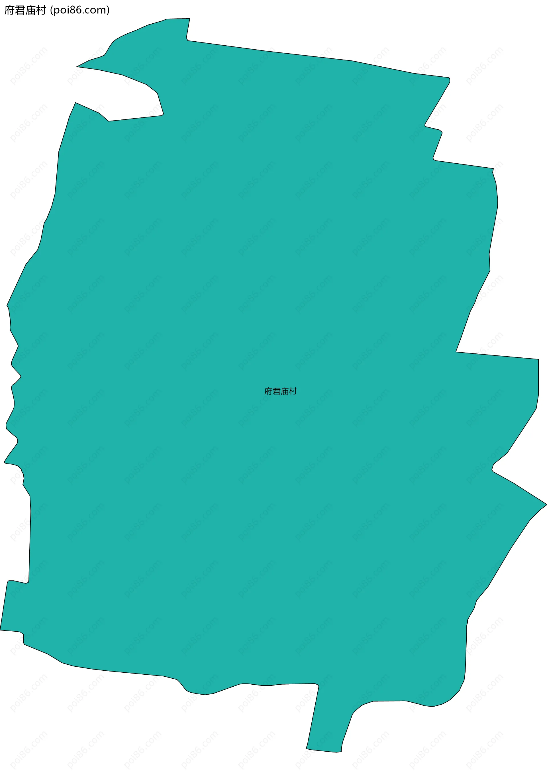 府君庙村边界地图