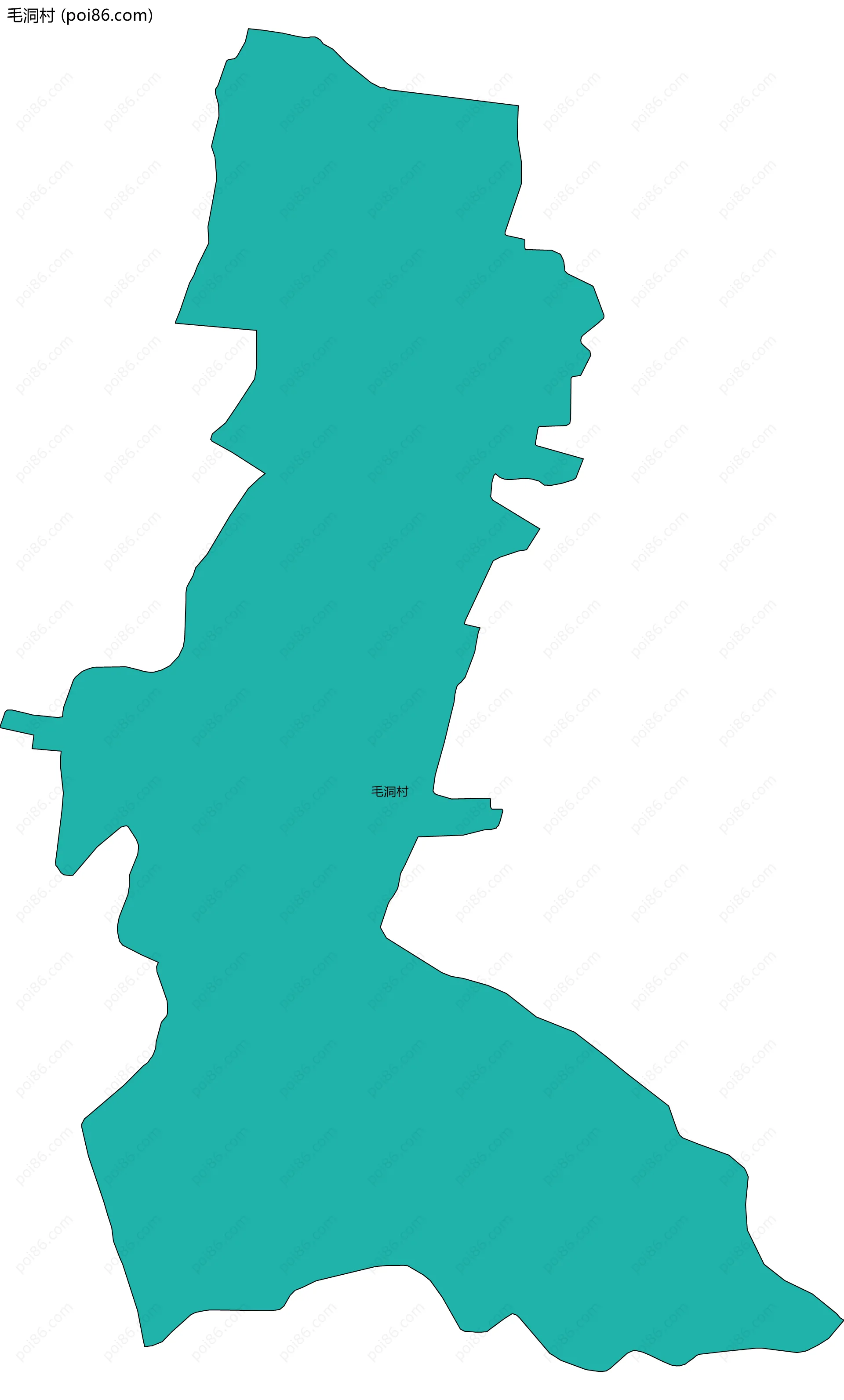 毛洞村边界地图