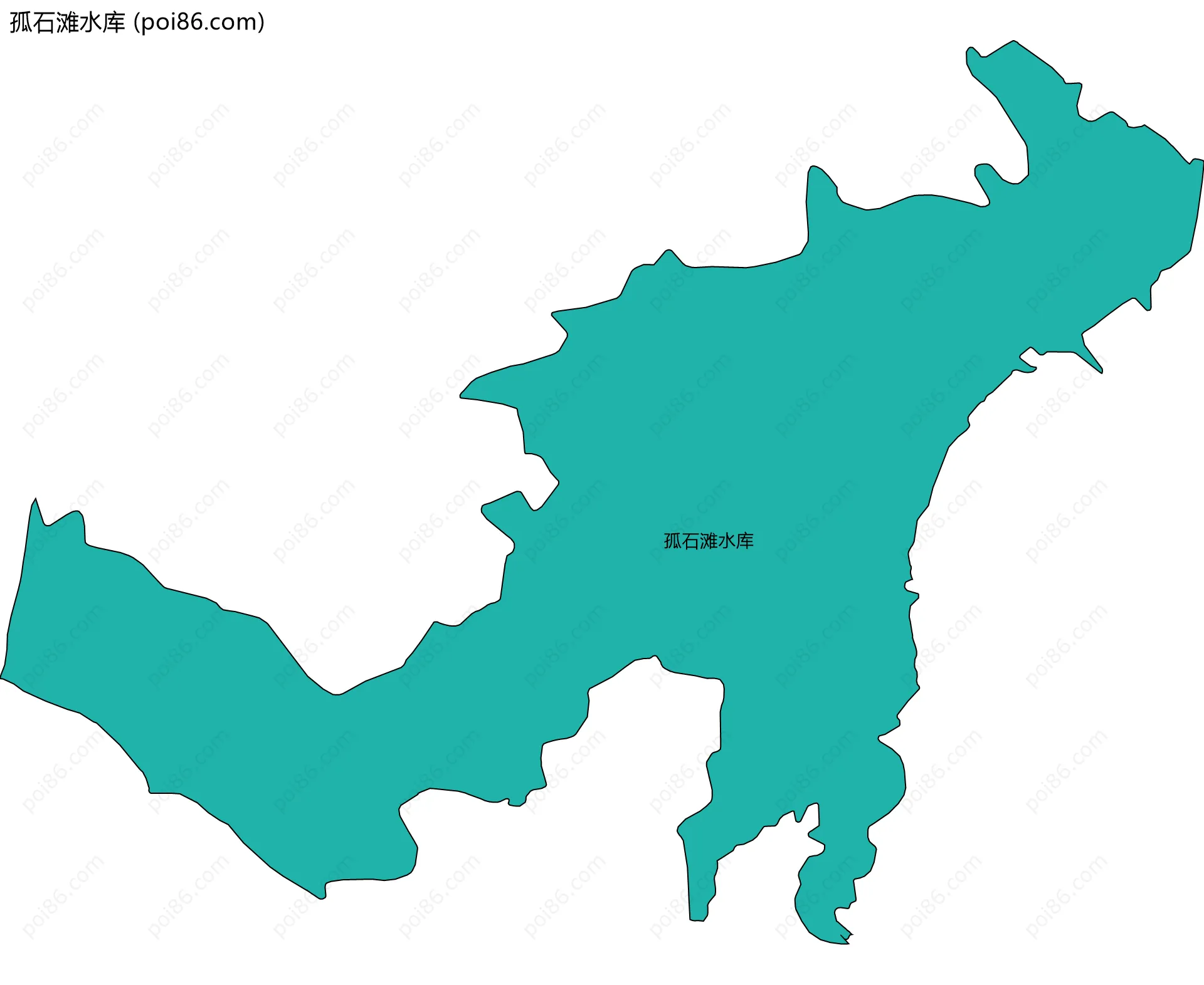 孤石滩水库边界地图