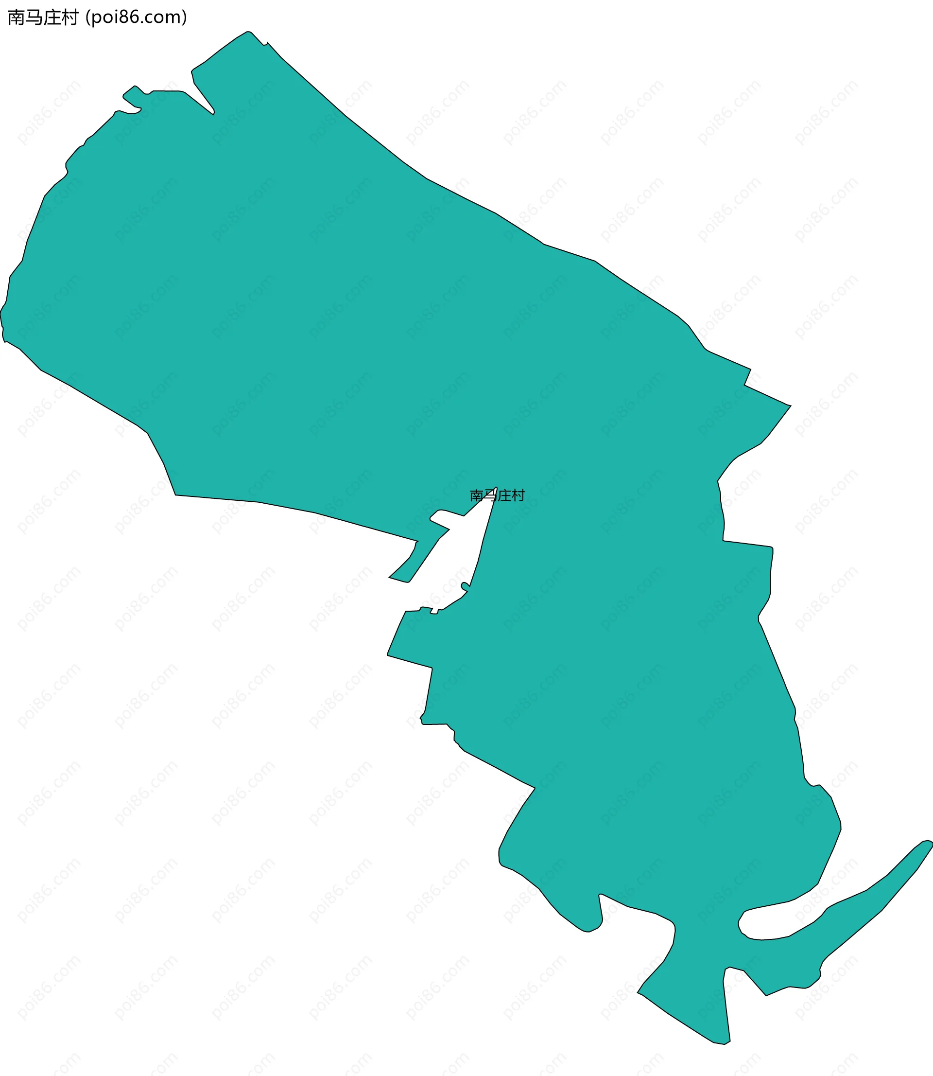 南马庄村边界地图