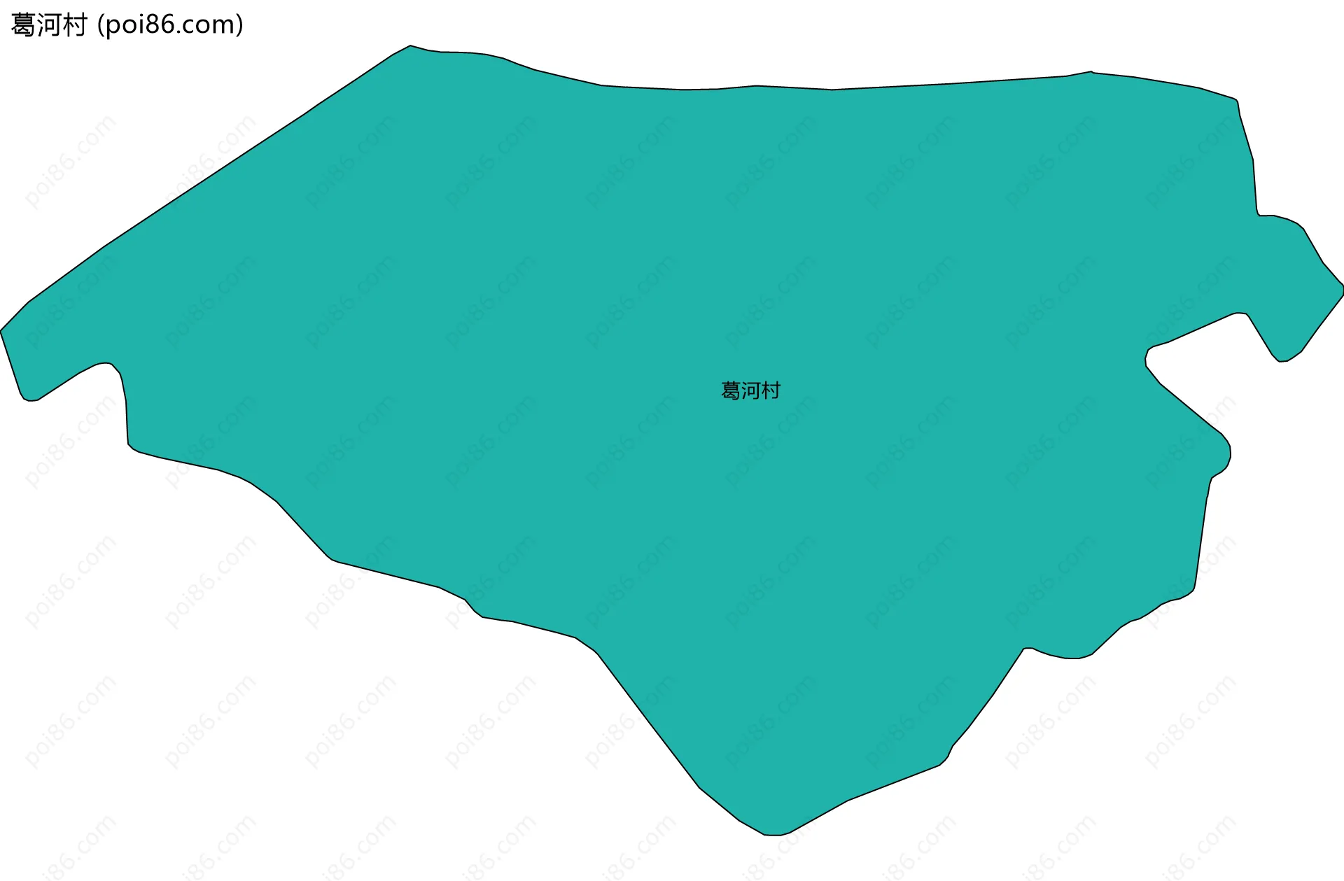 葛河村边界地图
