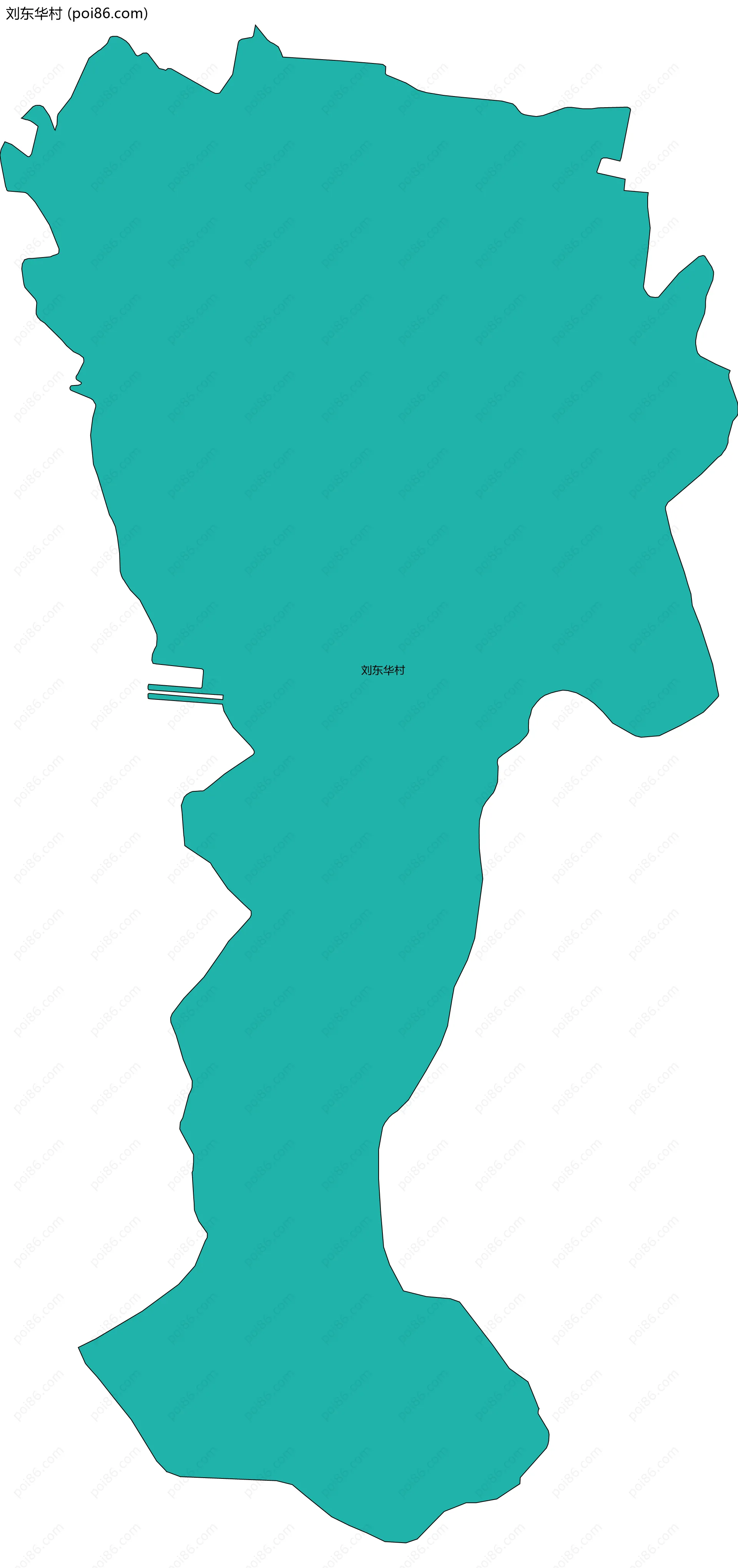 刘东华村边界地图