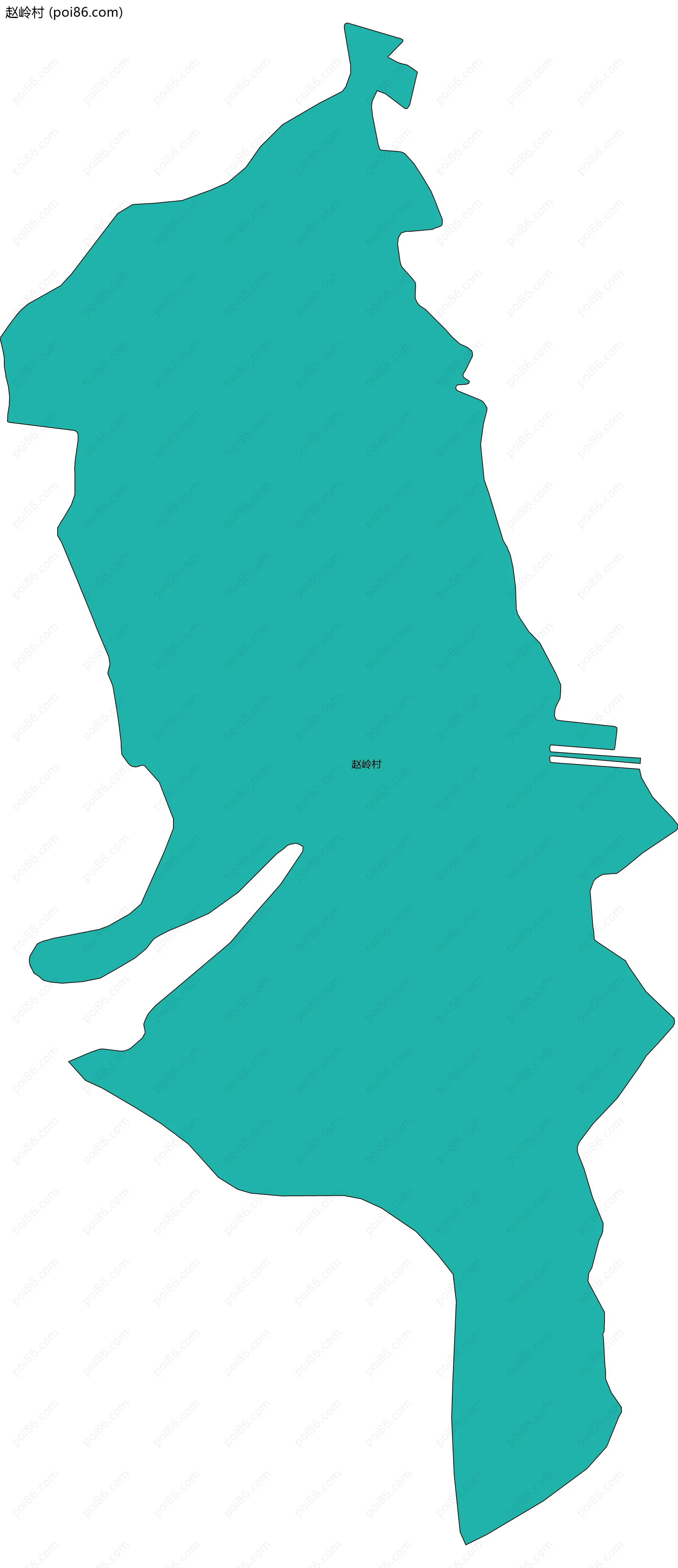 赵岭村边界地图