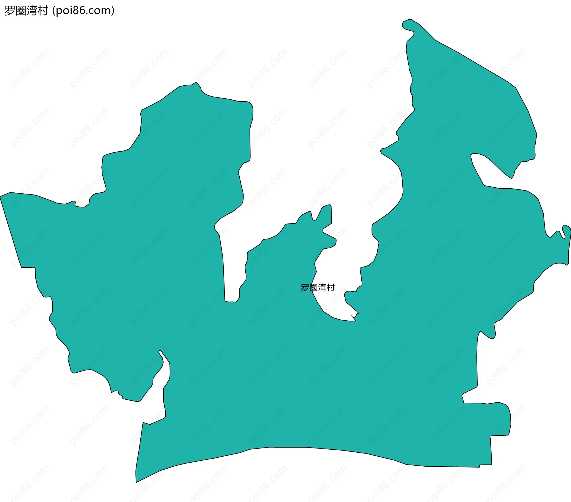 罗圈湾村边界地图