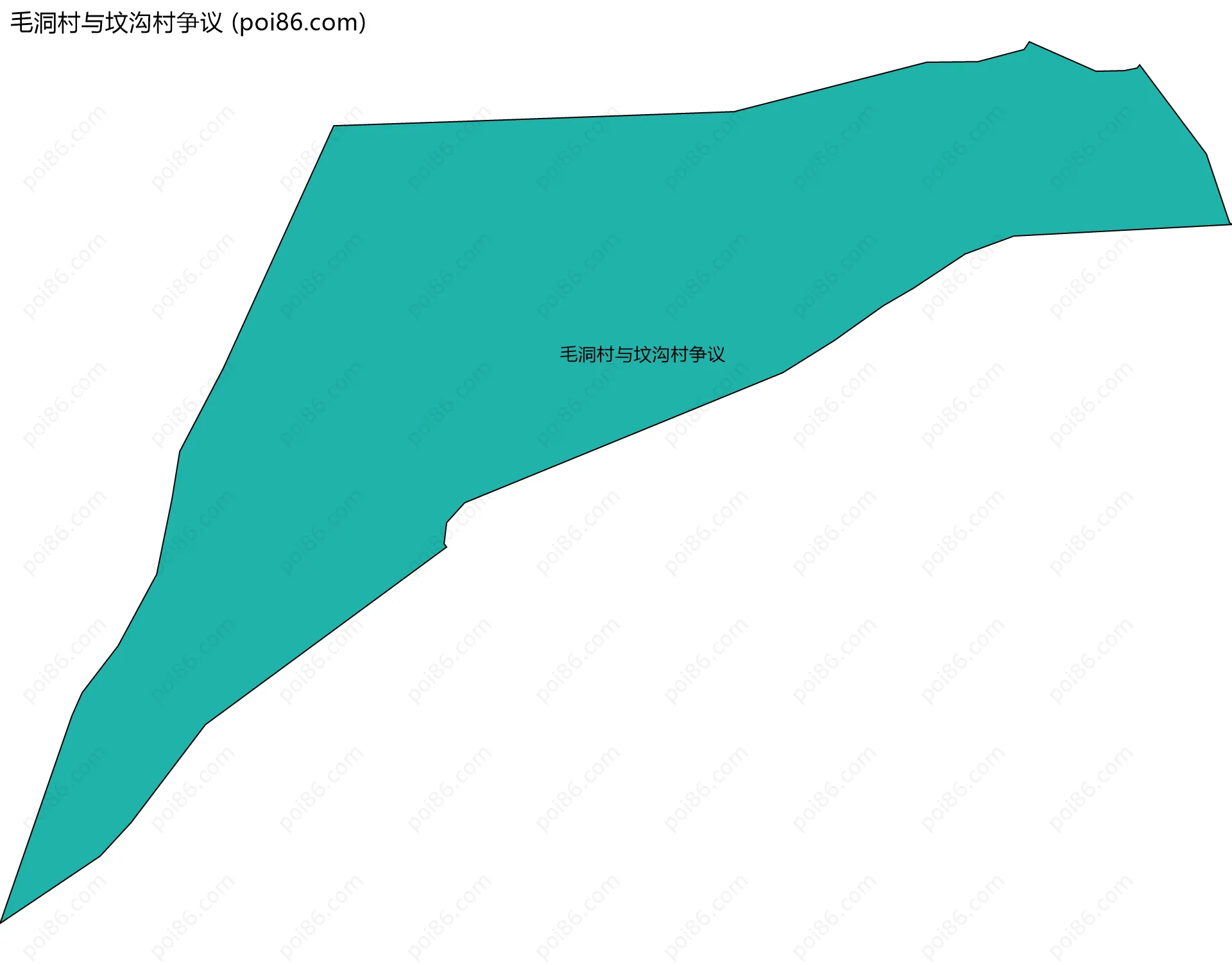 毛洞村与坟沟村争议边界地图