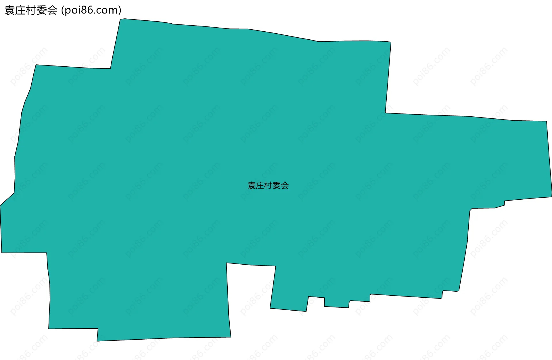 袁庄村委会边界地图