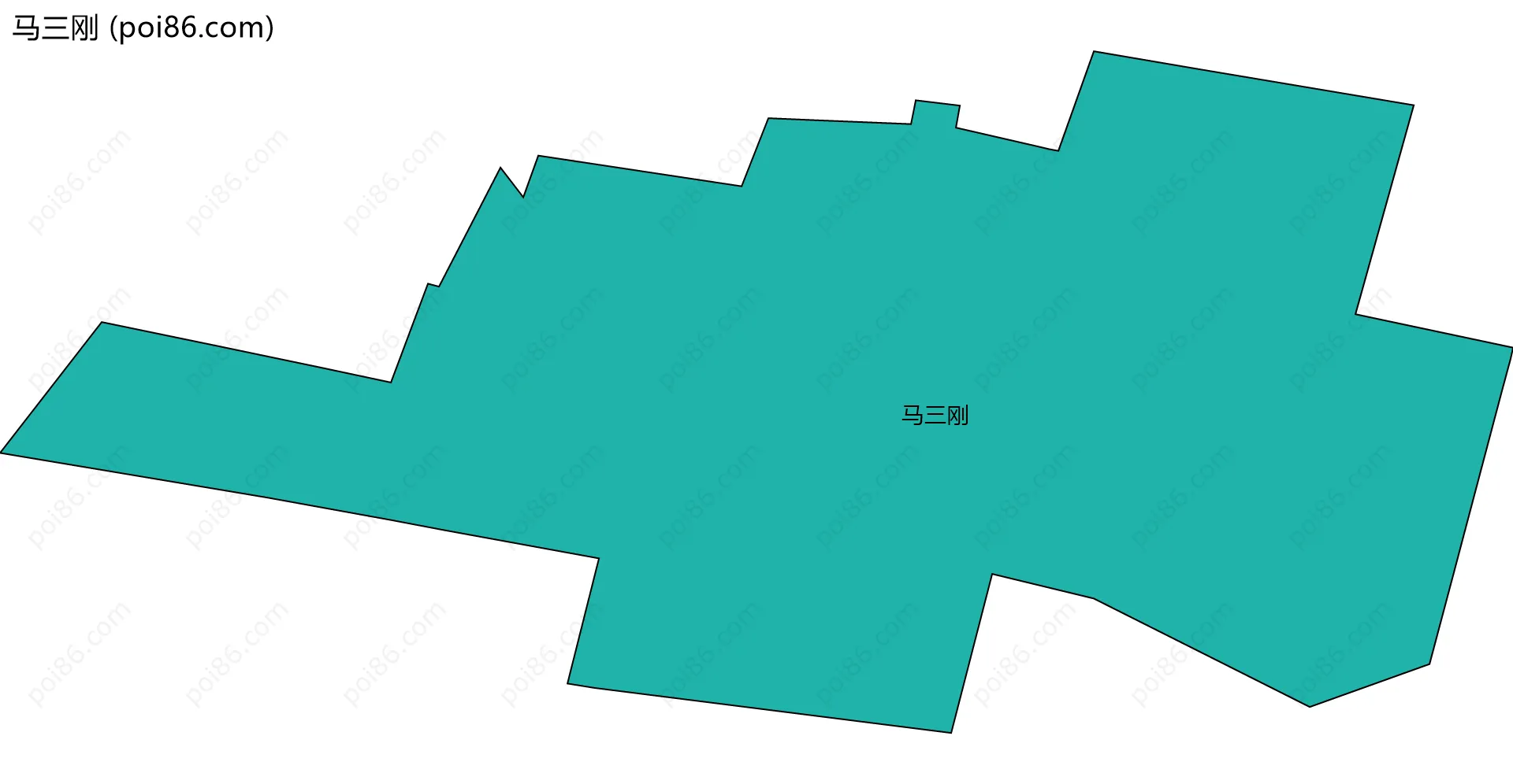 马三刚边界地图