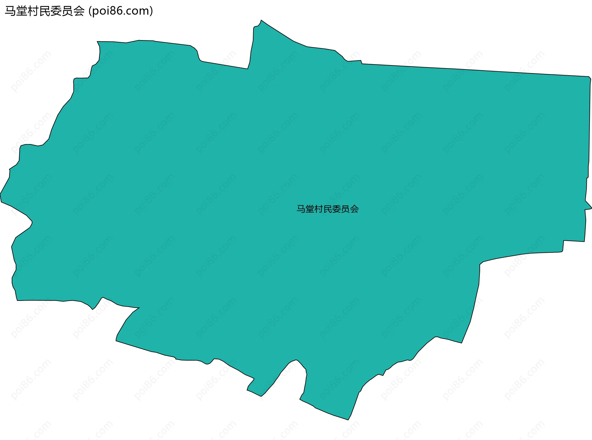 马堂村民委员会边界地图