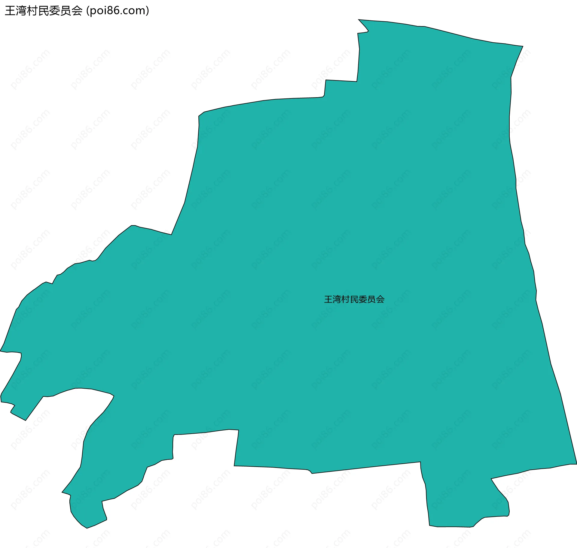 王湾村民委员会边界地图