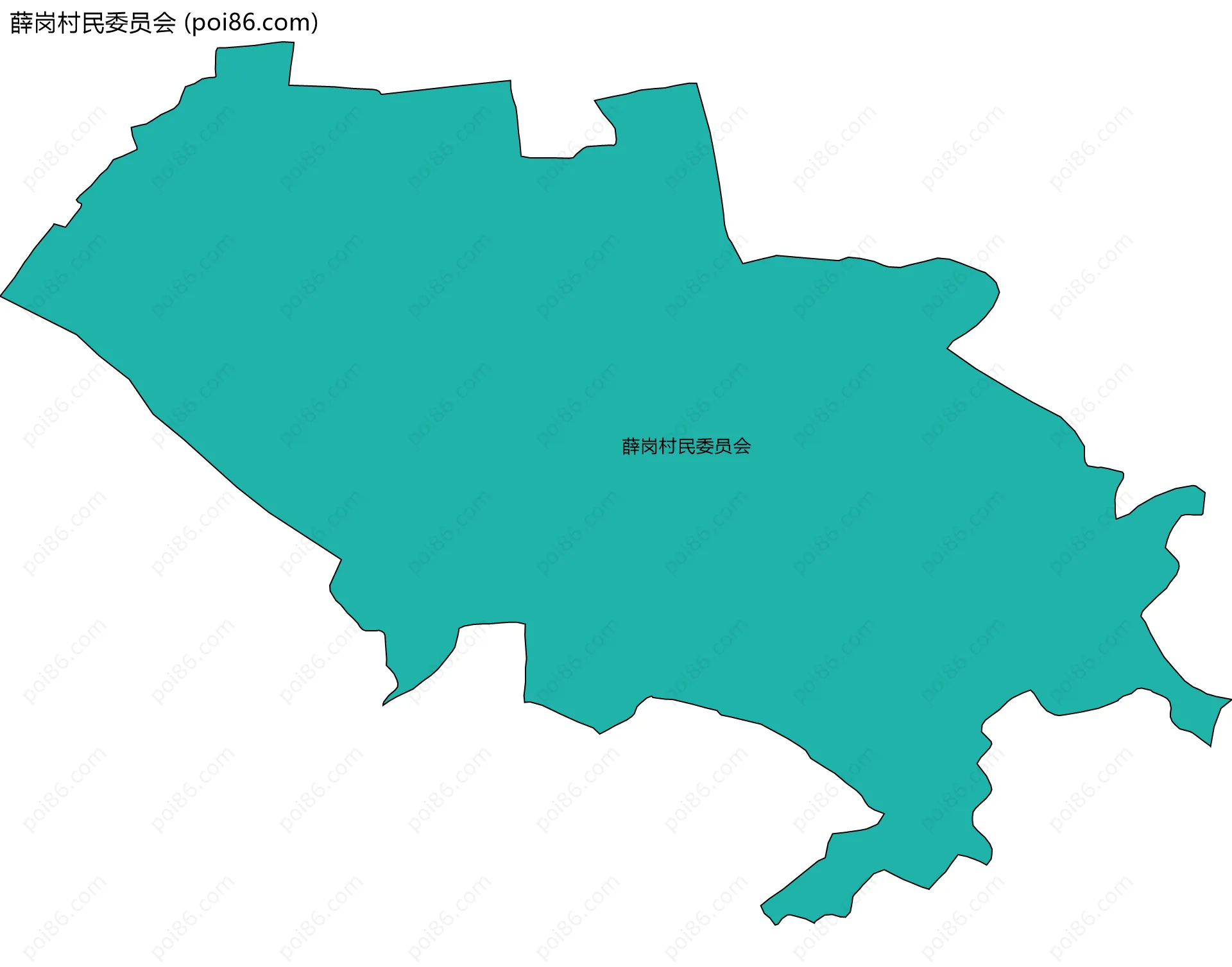 薛岗村民委员会边界地图