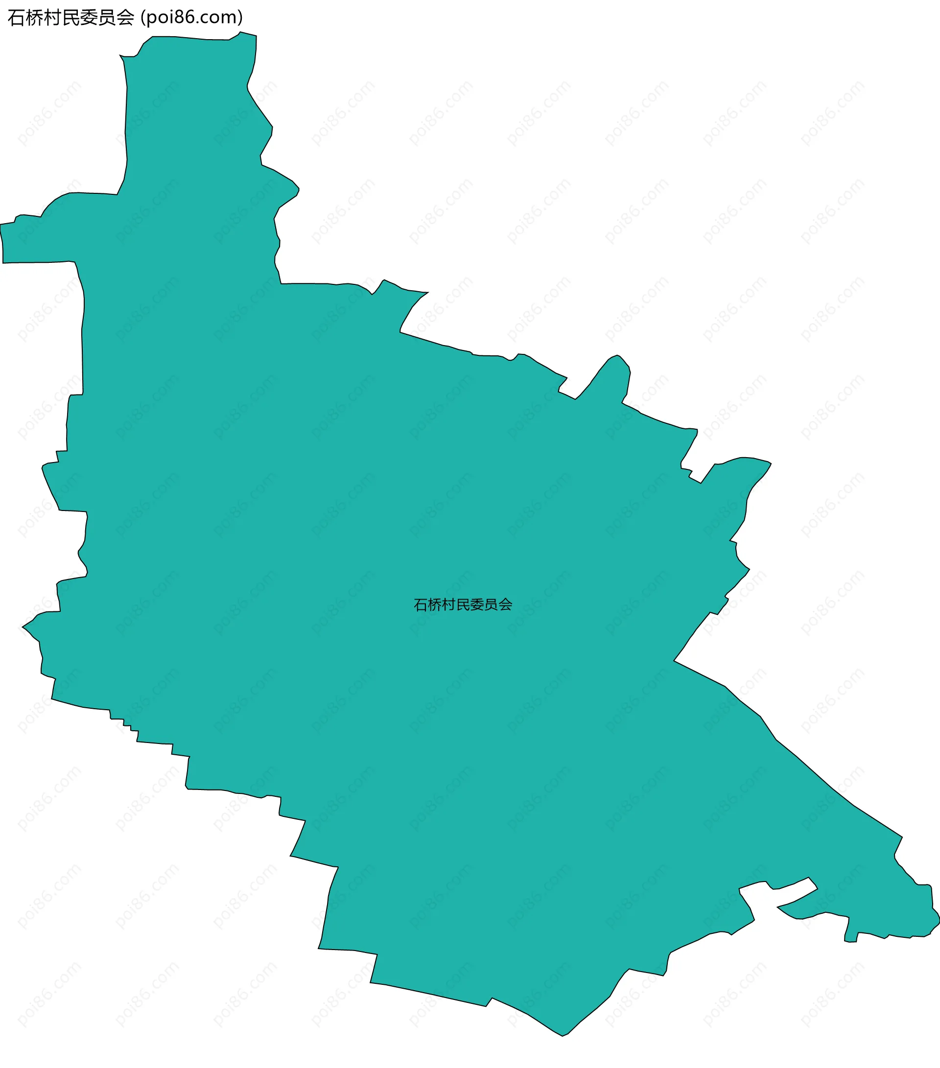 石桥村民委员会边界地图