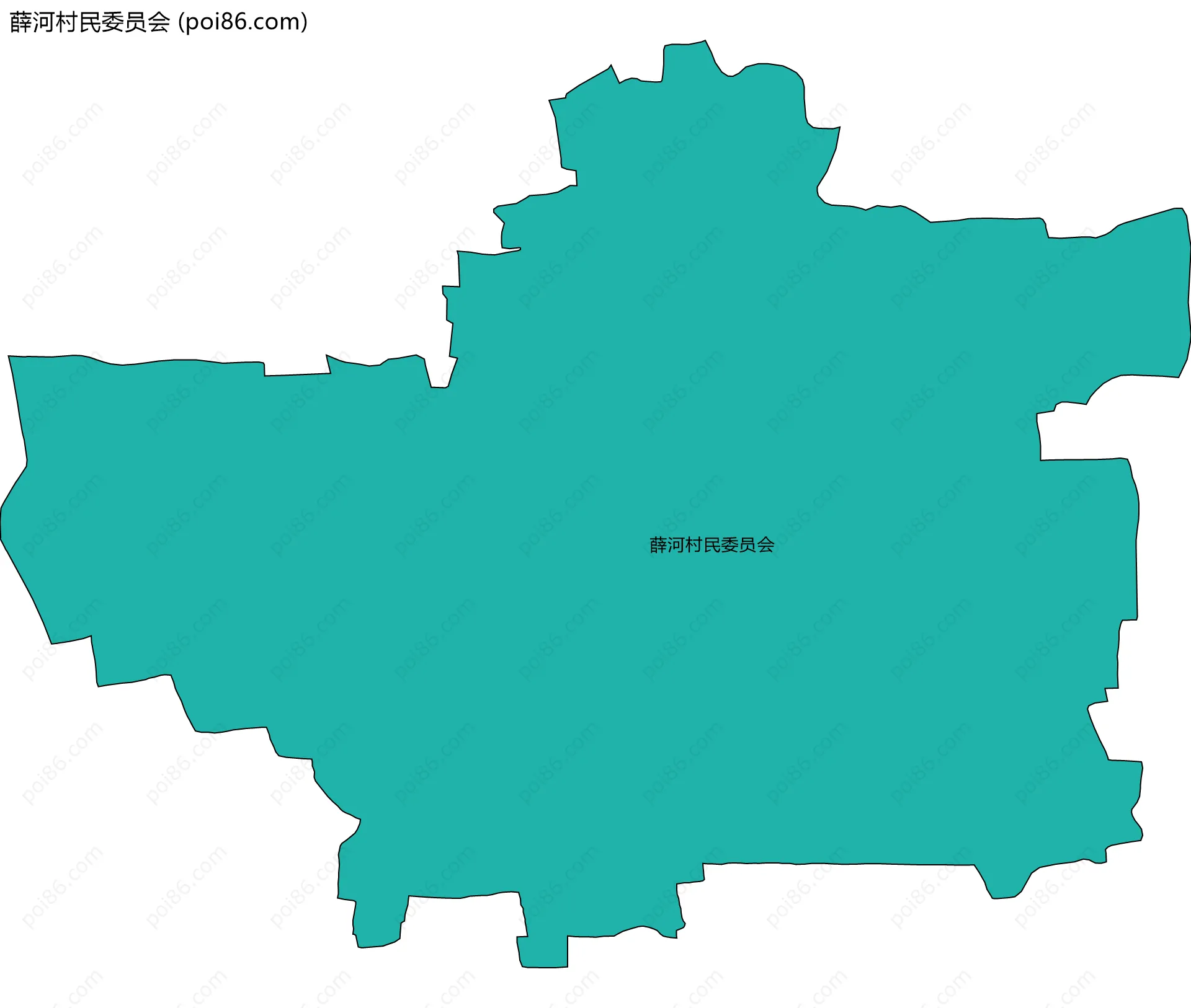薛河村民委员会边界地图