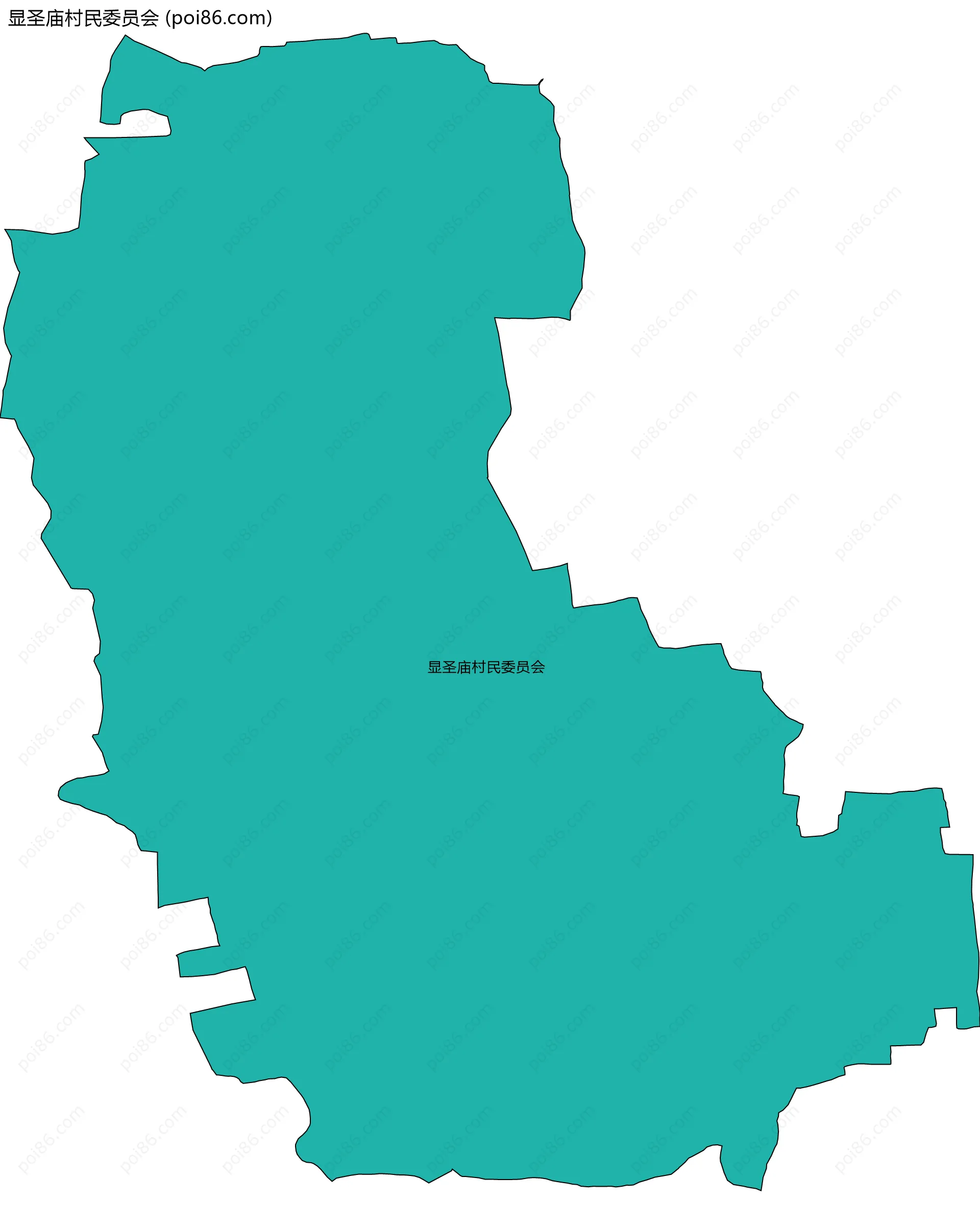 显圣庙村民委员会边界地图