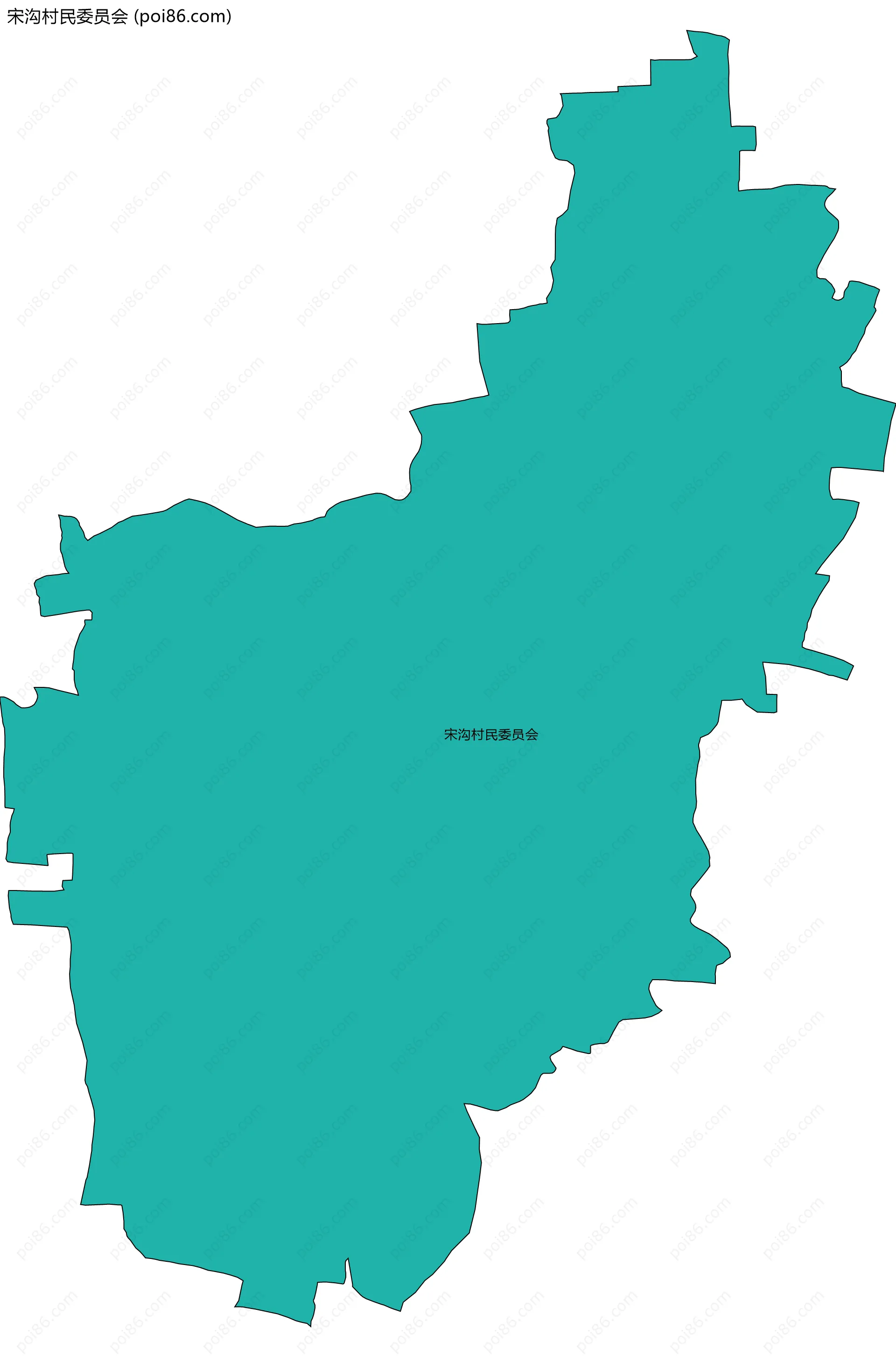 宋沟村民委员会边界地图