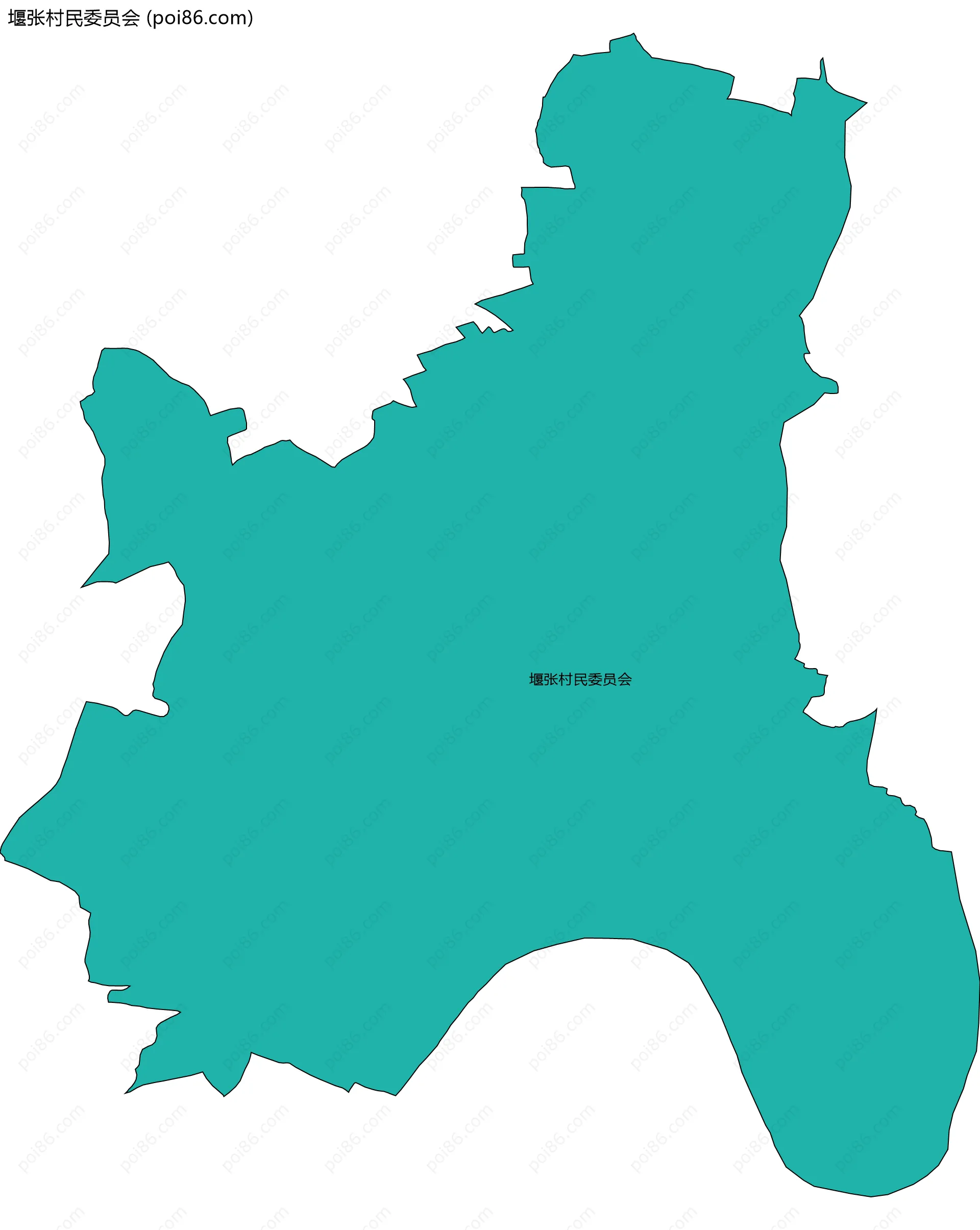 堰张村民委员会边界地图