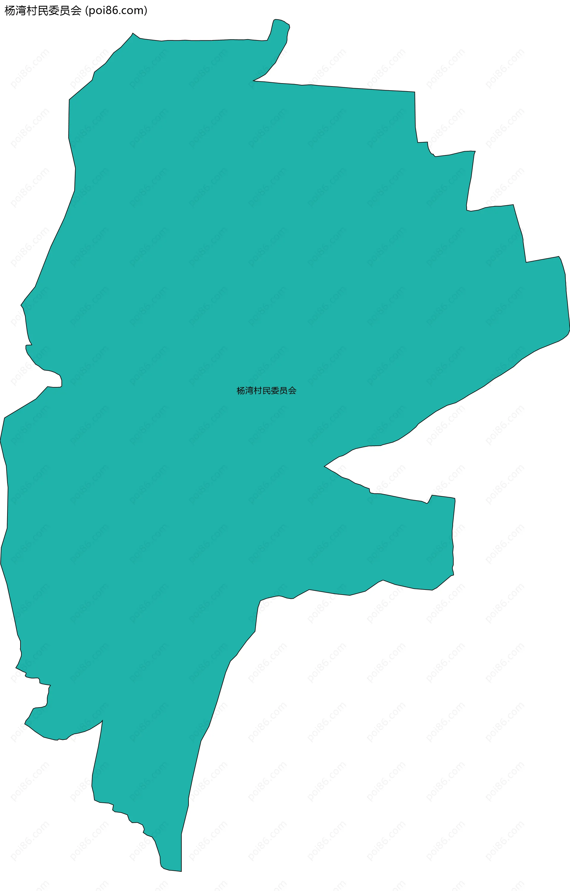 杨湾村民委员会边界地图