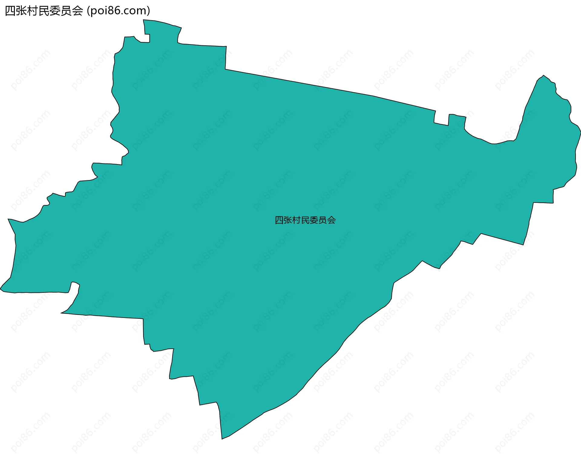 四张村民委员会边界地图