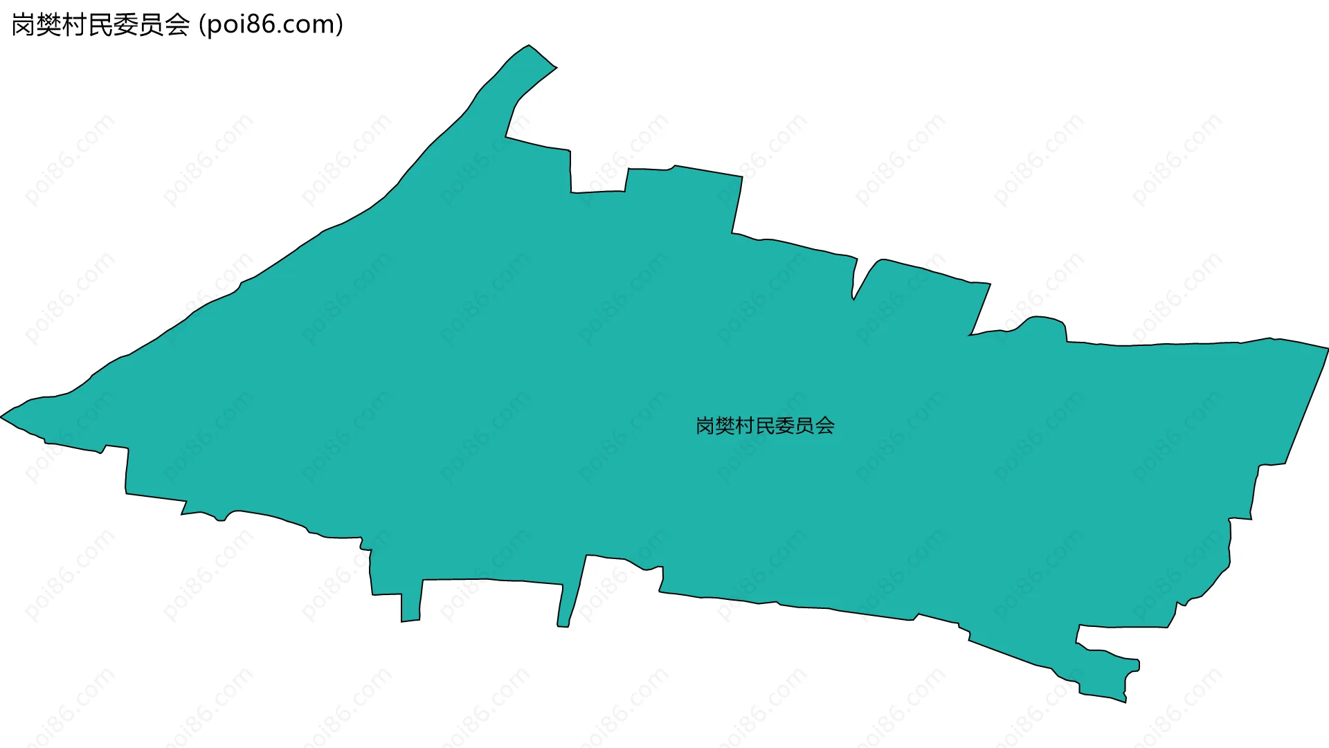 岗樊村民委员会边界地图