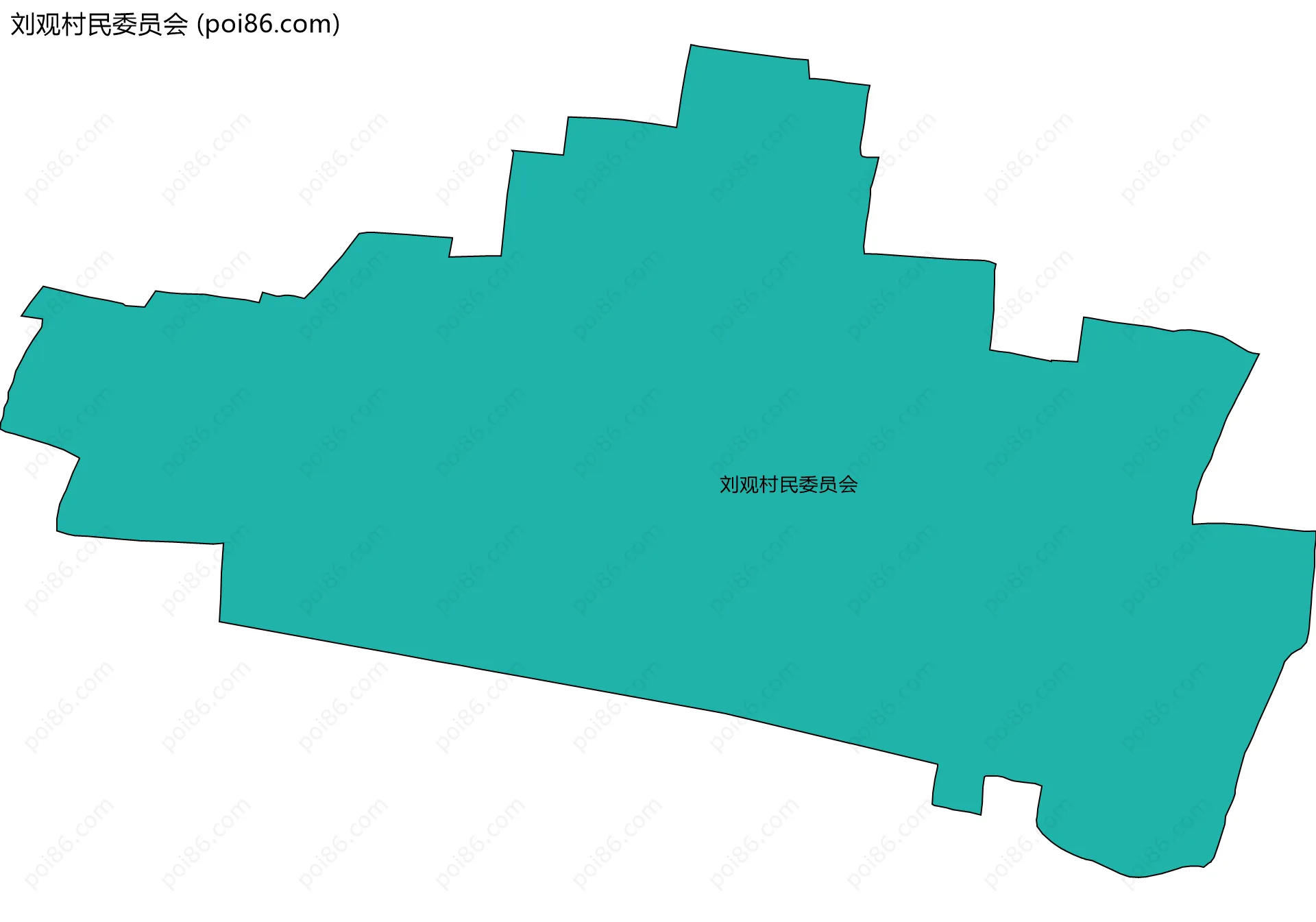刘观村民委员会边界地图