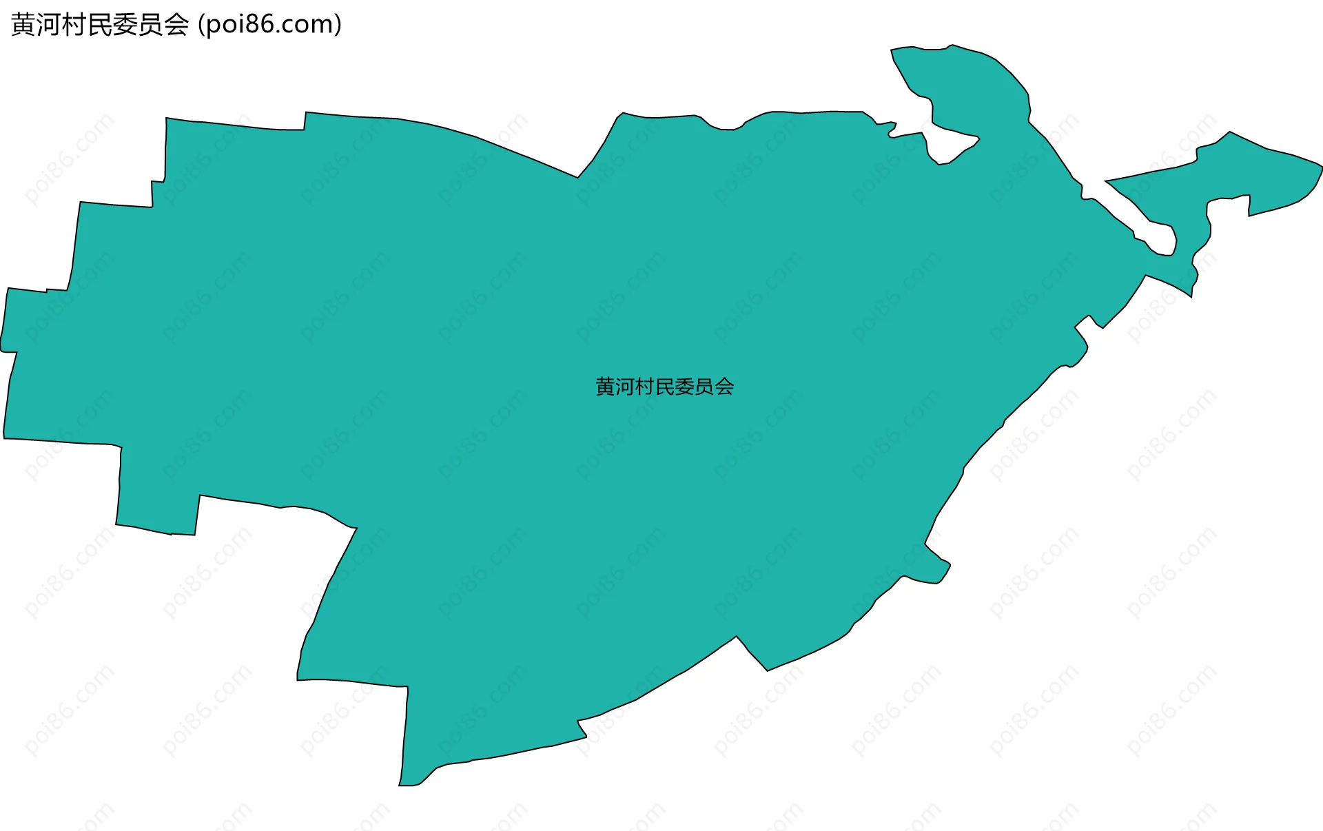 黄河村民委员会边界地图