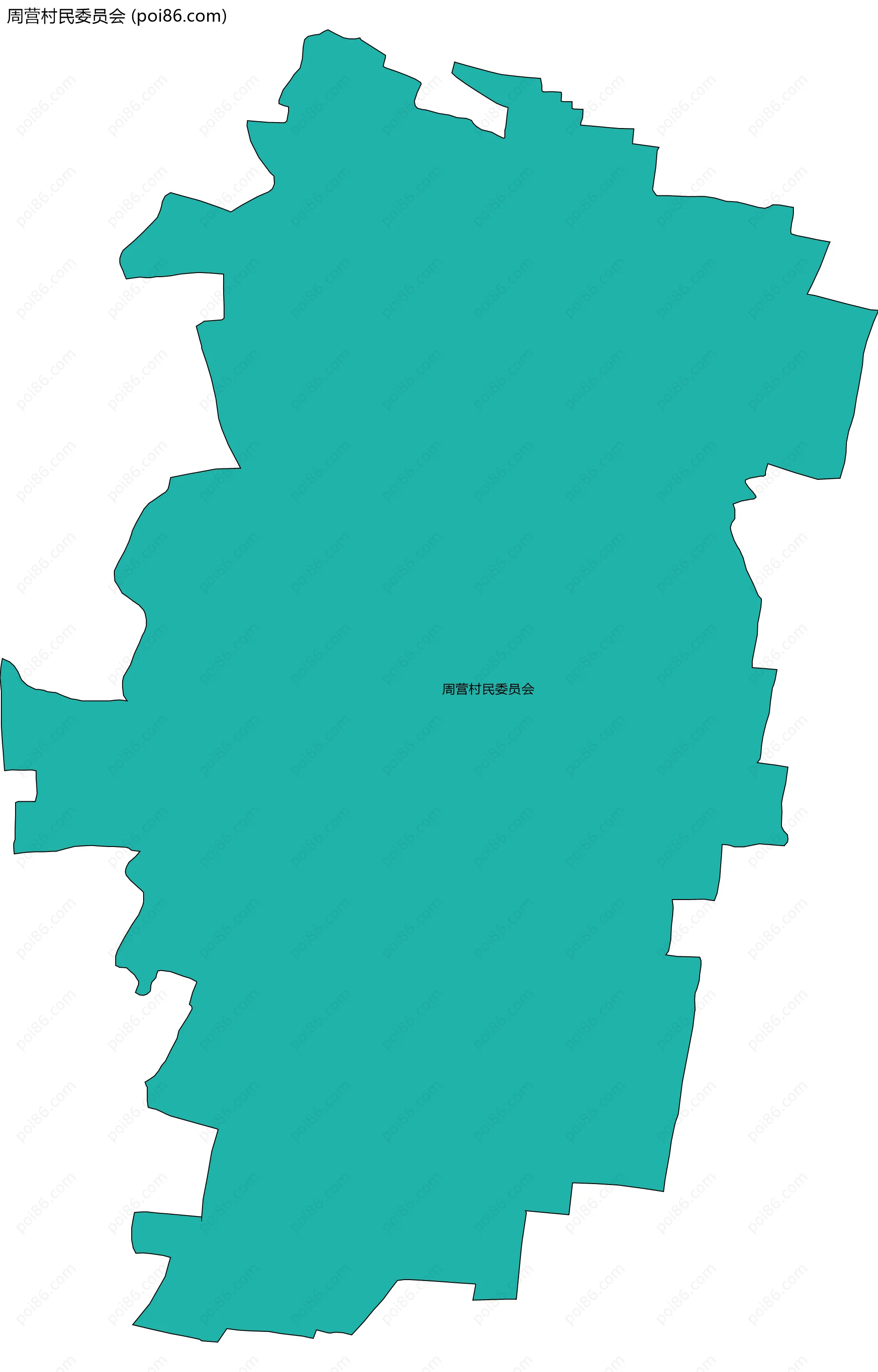 周营村民委员会边界地图