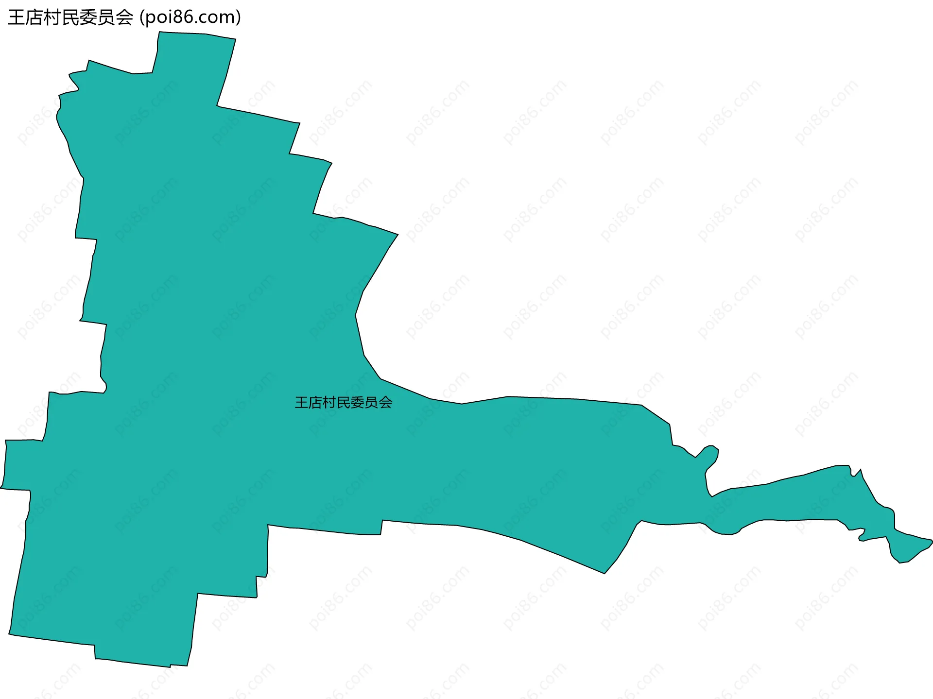 王店村民委员会边界地图