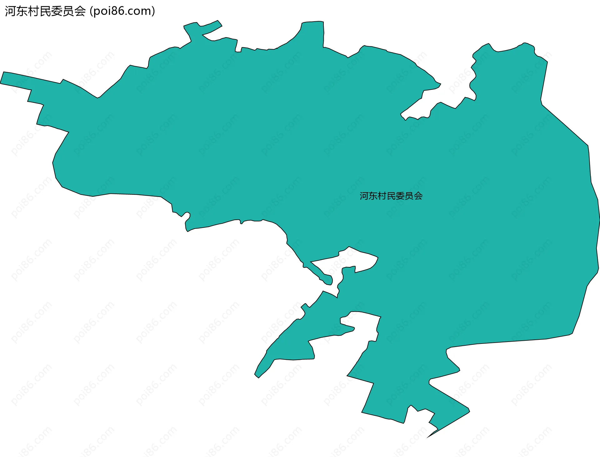河东村民委员会边界地图