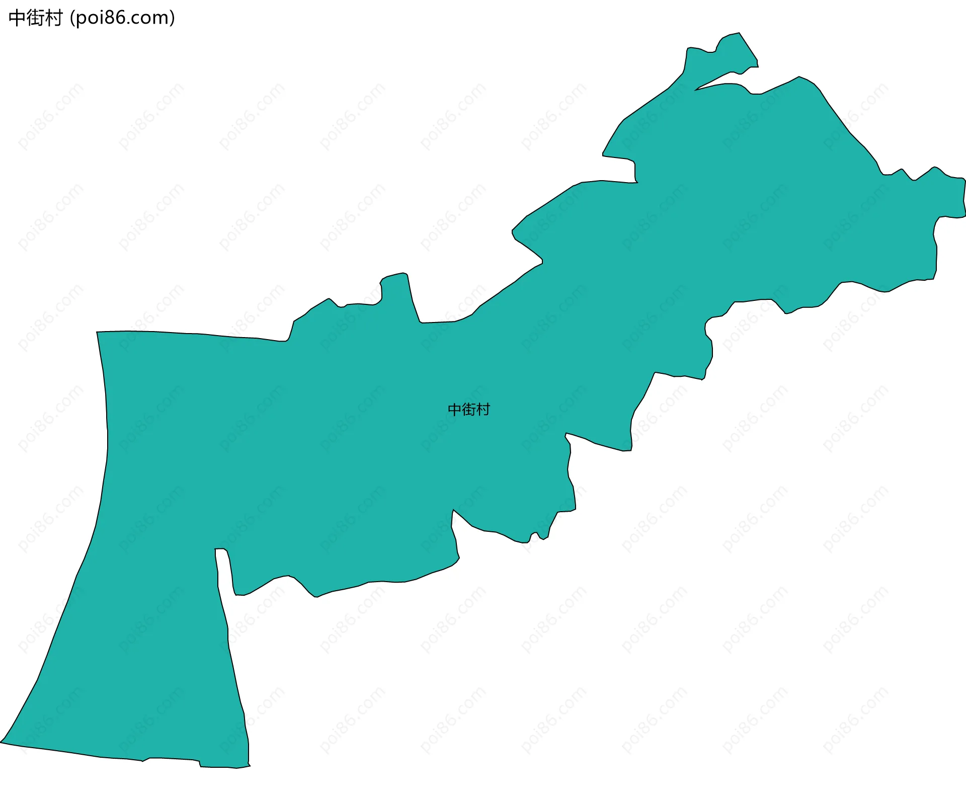 中街村边界地图