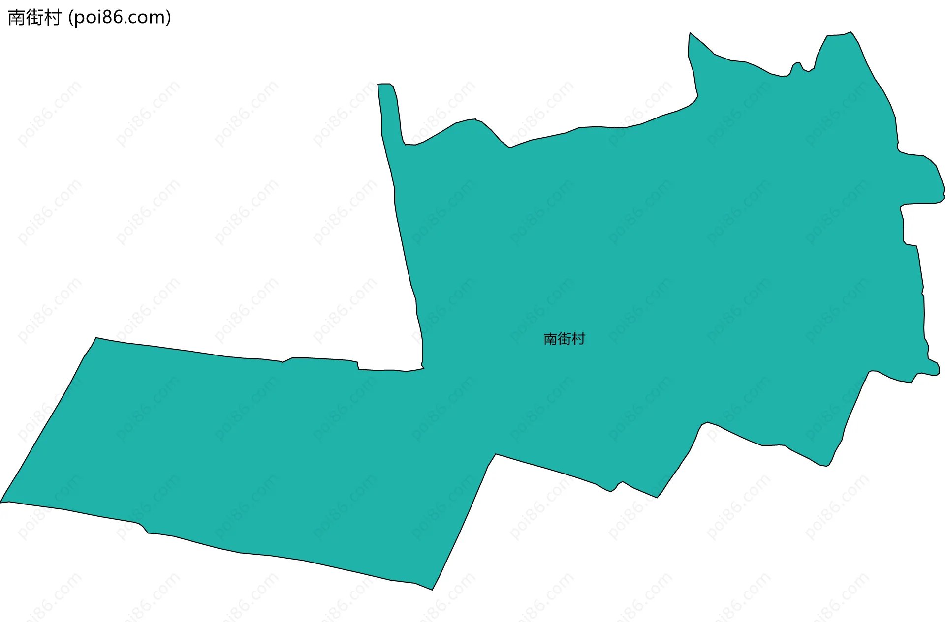 南街村边界地图