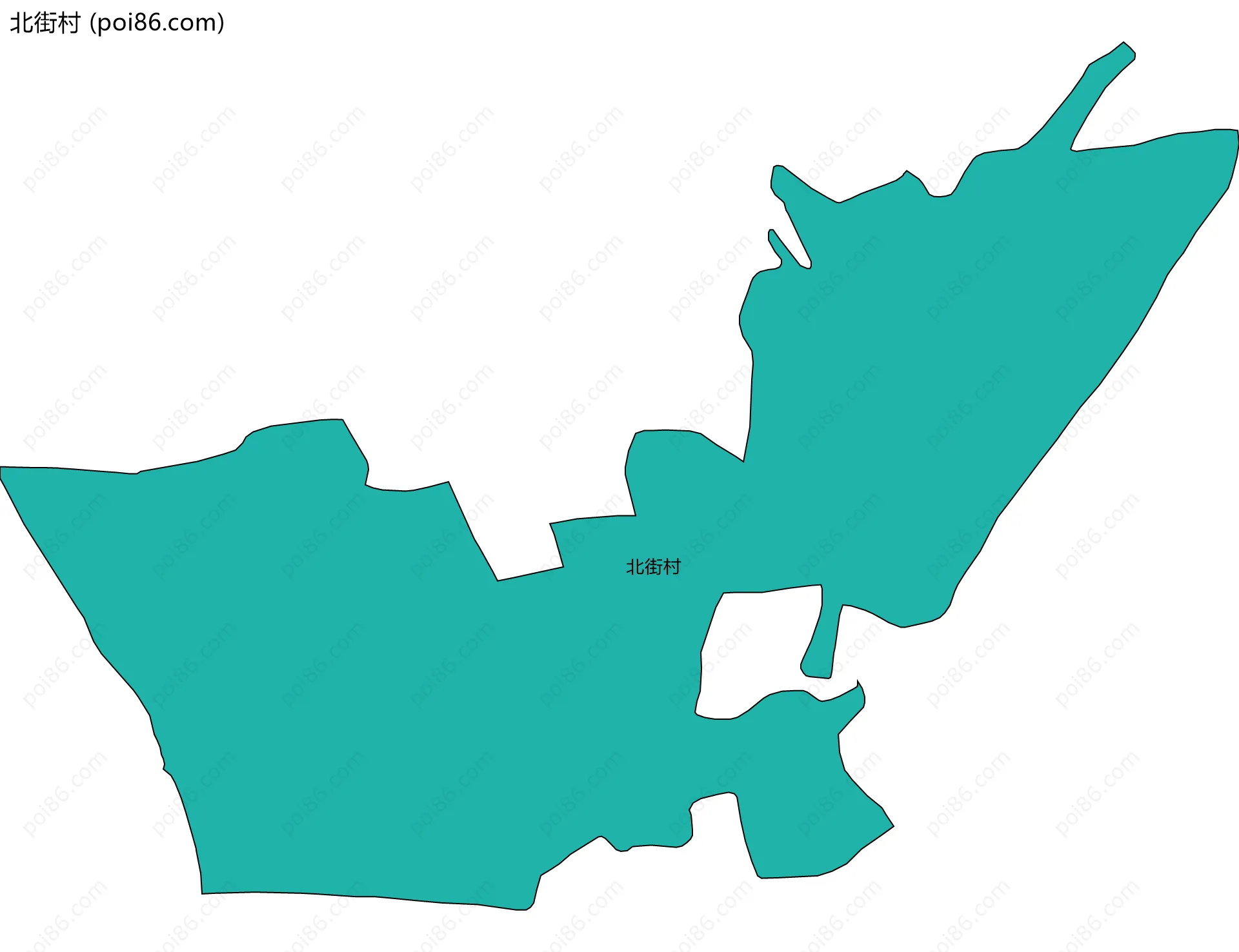 北街村边界地图