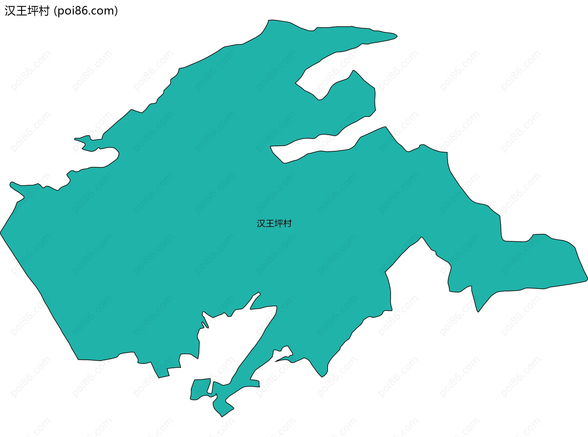 汉王坪村边界地图