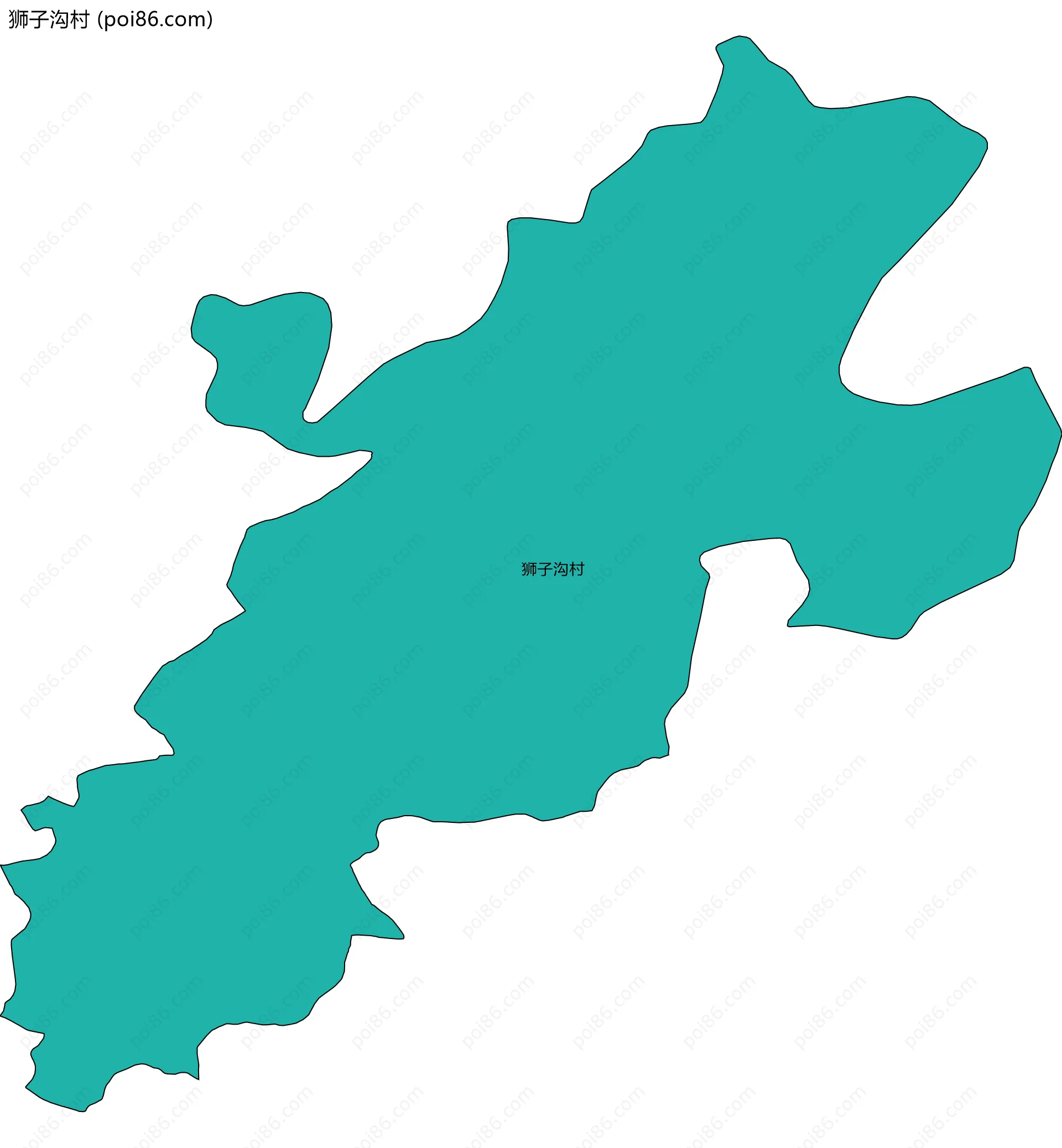 狮子沟村边界地图