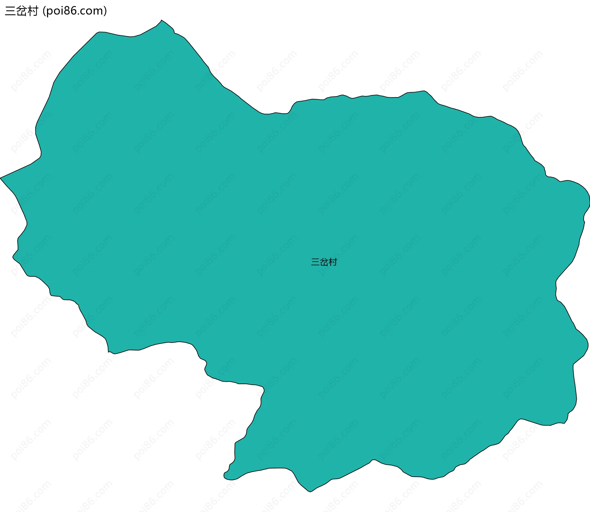 三岔村边界地图