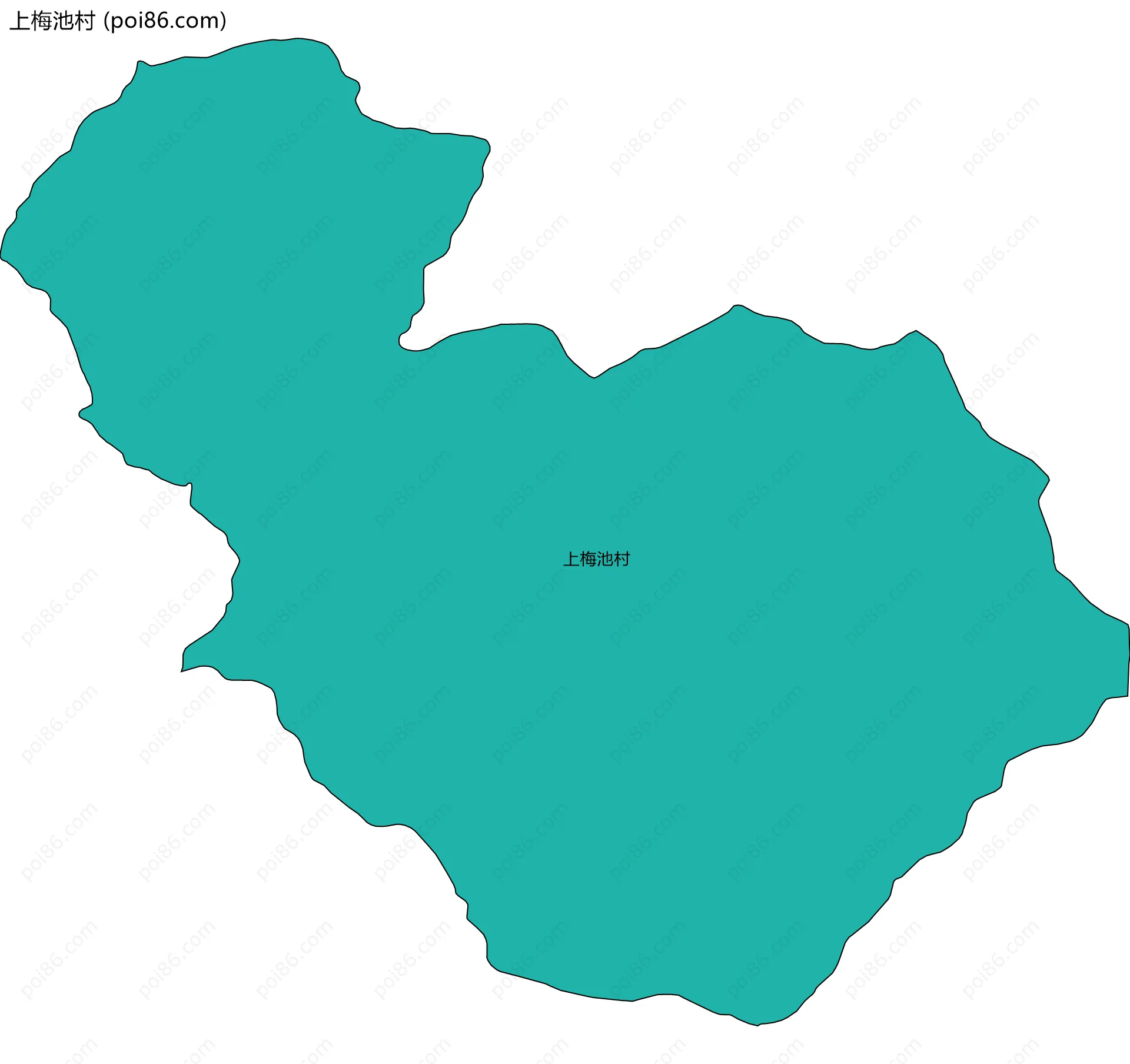 上梅池村边界地图