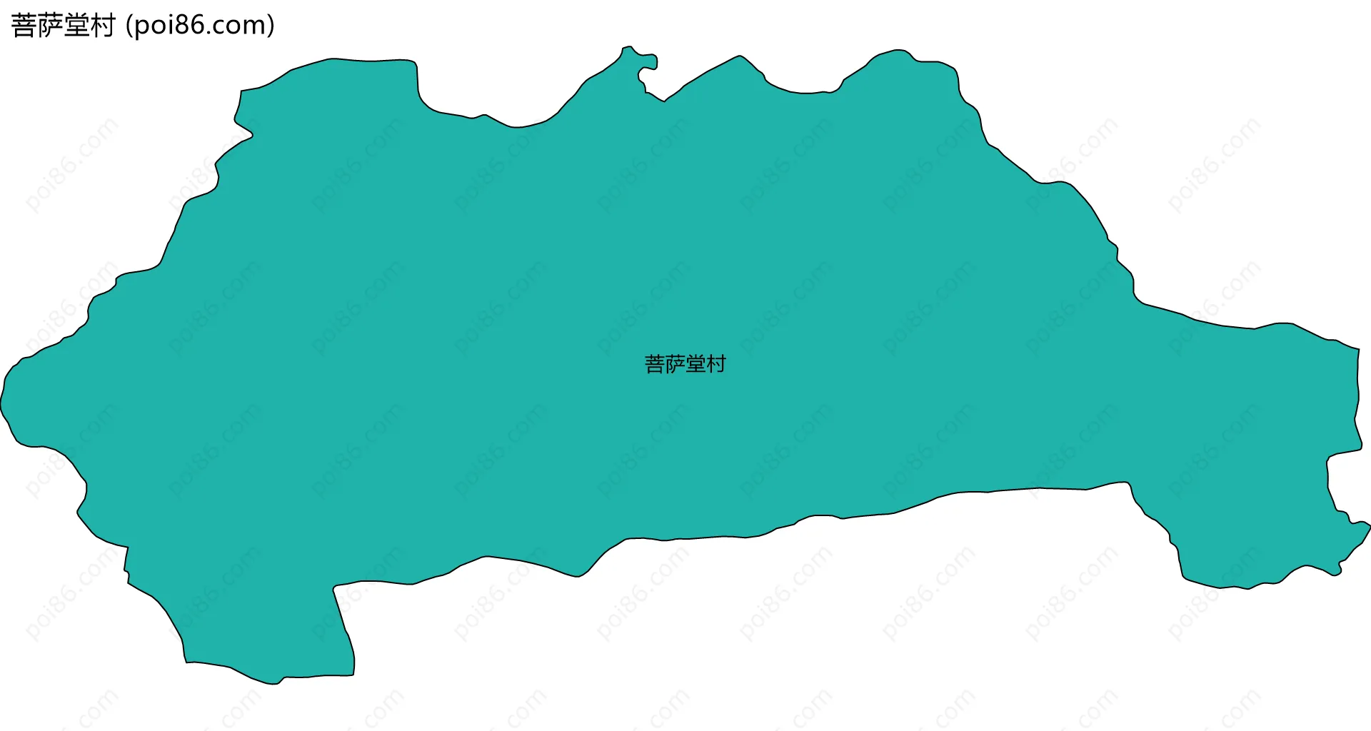 菩萨堂村边界地图