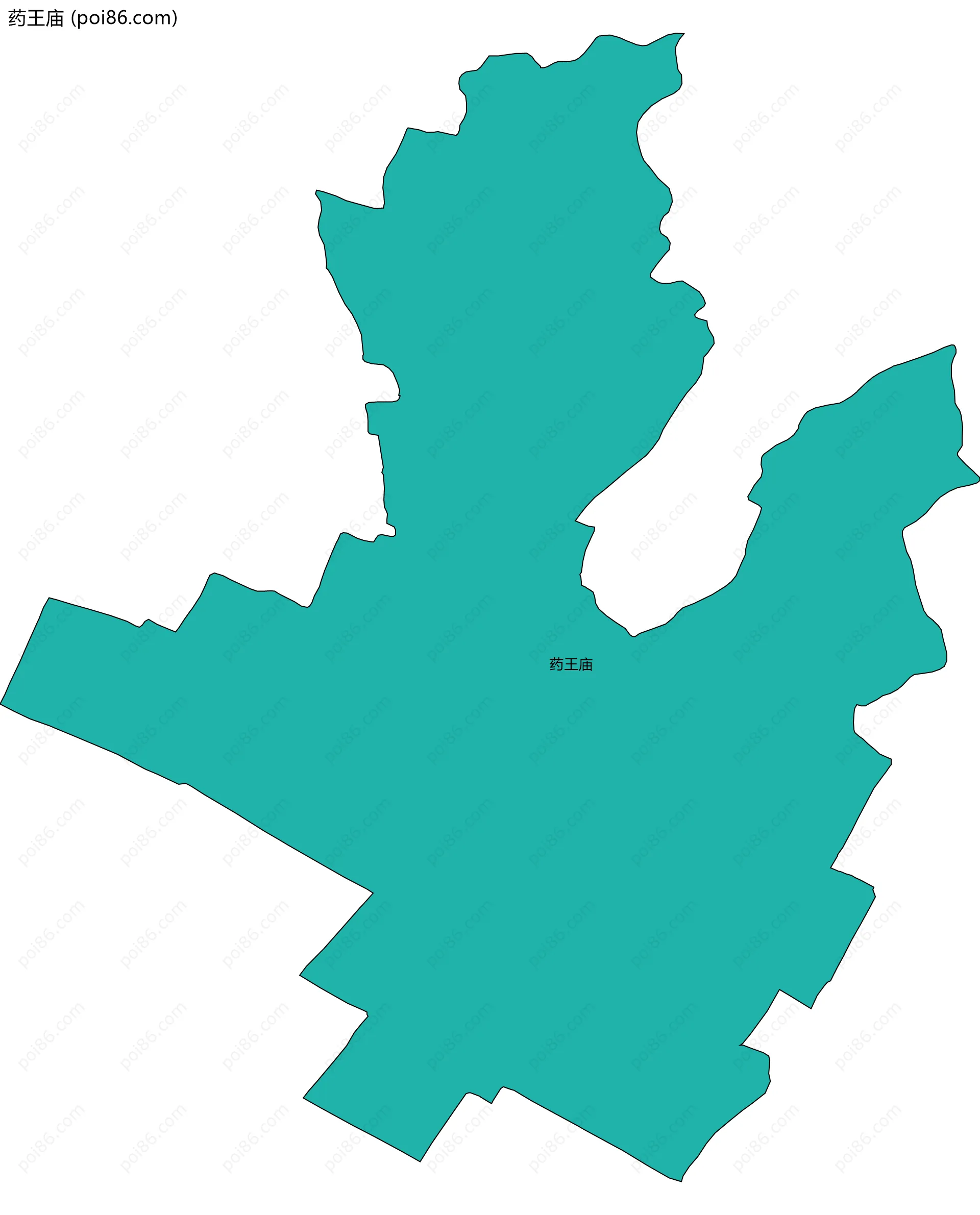 药王庙边界地图