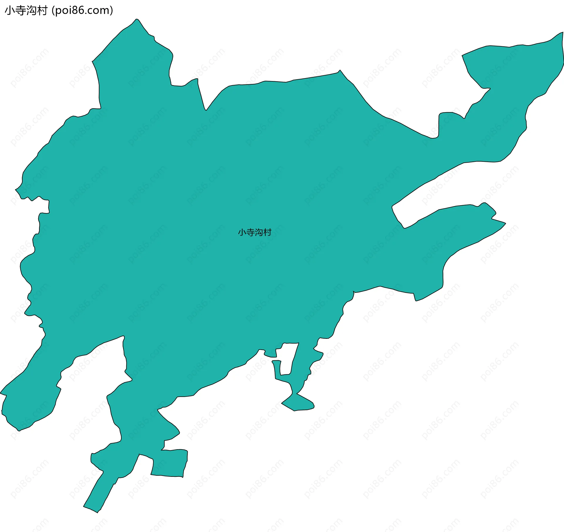 小寺沟村边界地图