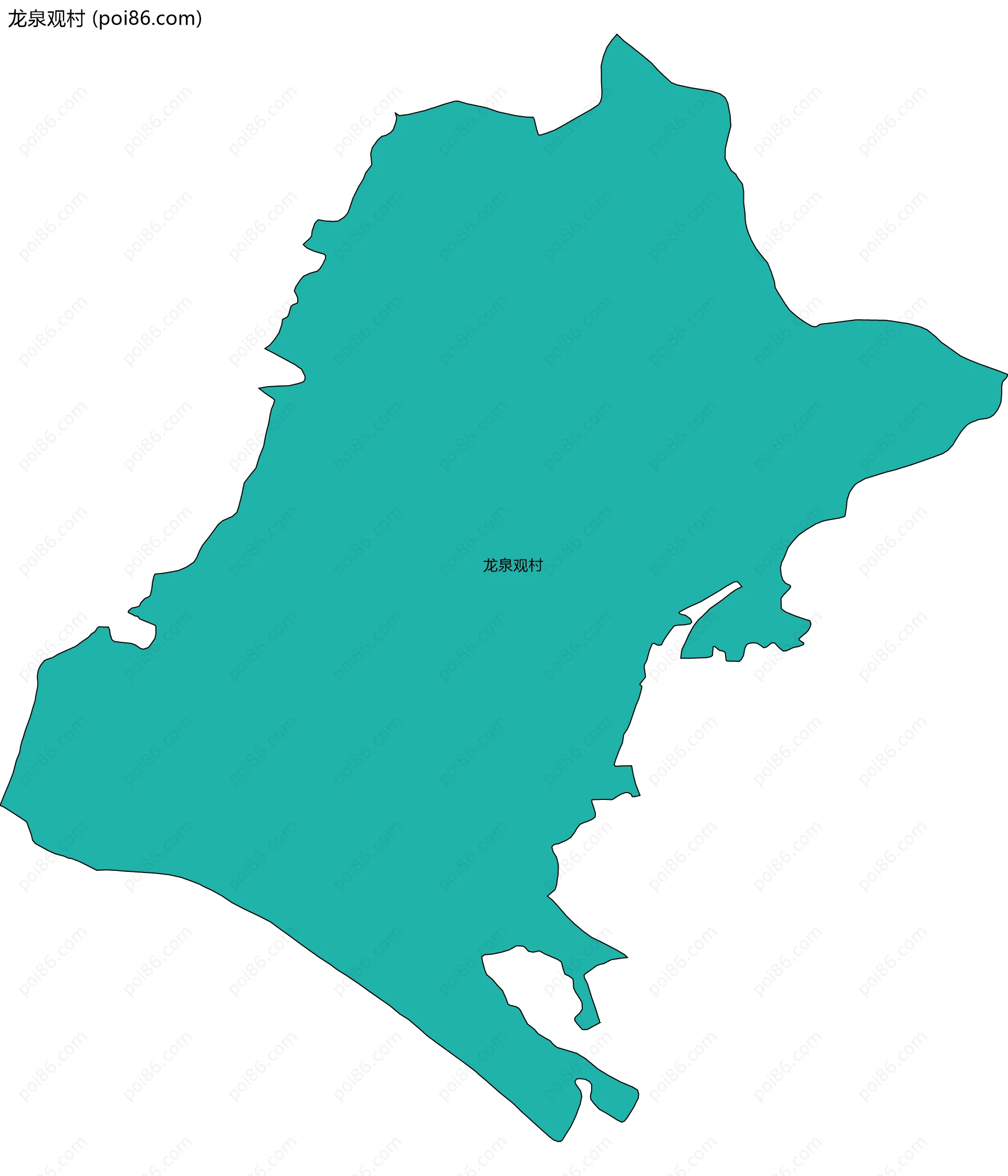 龙泉观村边界地图