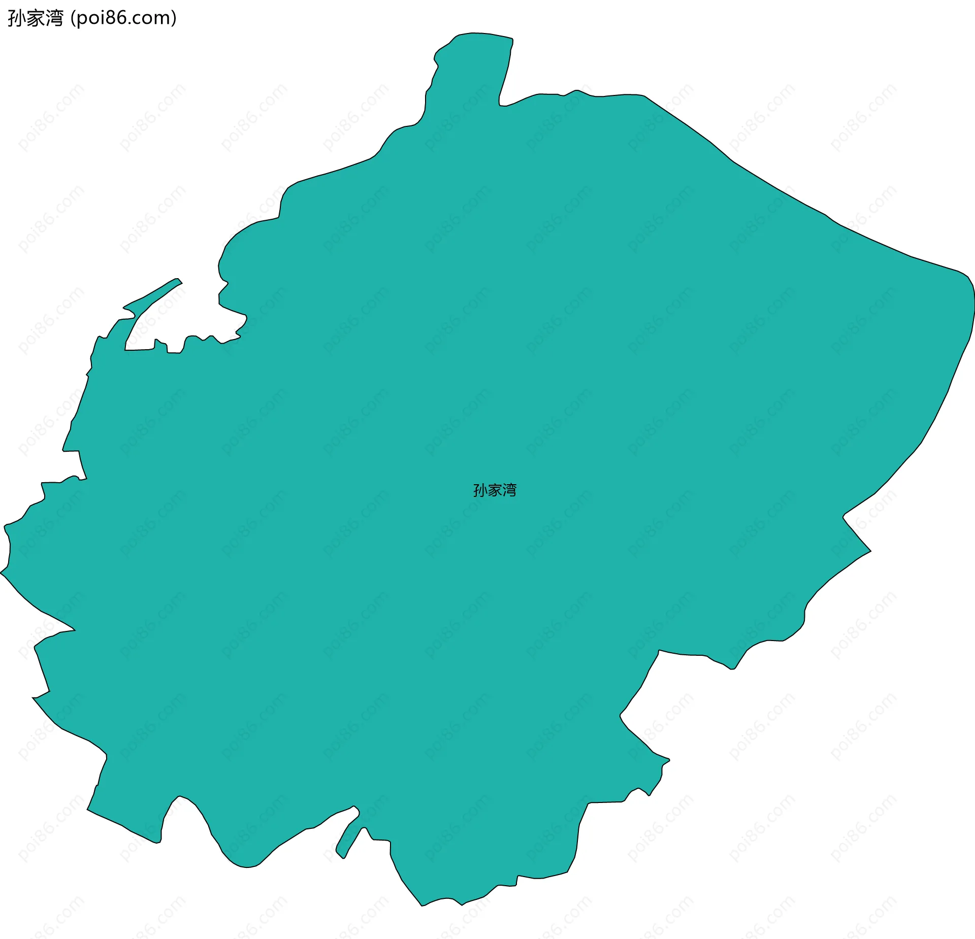 孙家湾边界地图