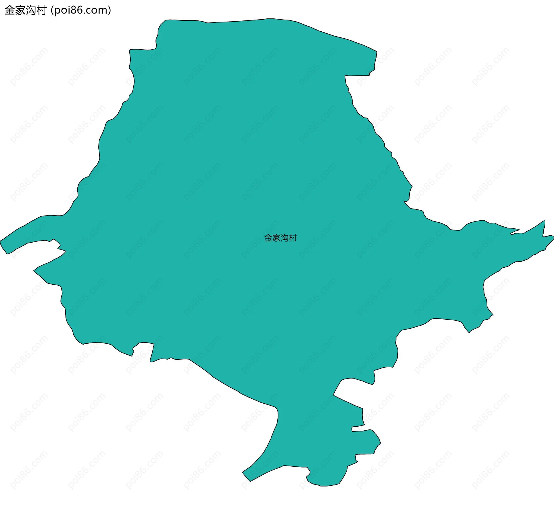 金家沟村边界地图